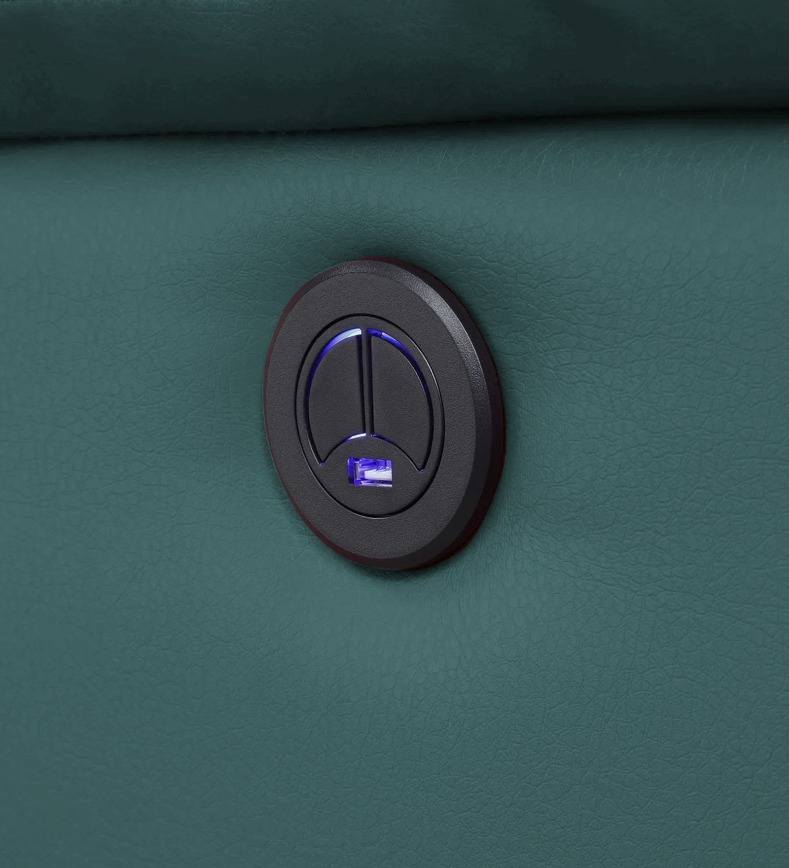 Santo Leatherette 1 Seater Motorized Recliner In Artic Green Leather Finish - Febonic Living