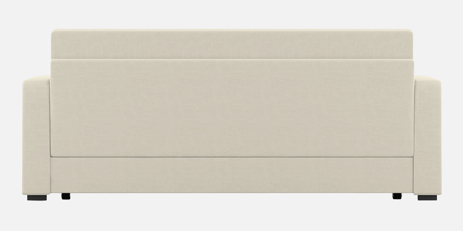 Calra Fabric 3 Seater Pull Out Sofa Cum Bed In Ivory Cream Colour With Storage - Febonic Living