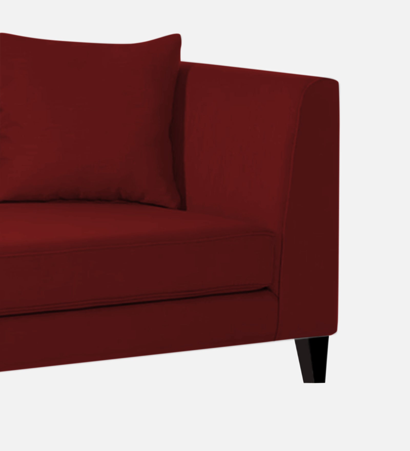 Louis Fabric LHS Chaise Lounger In Blood Maroon Colour - Febonic Living