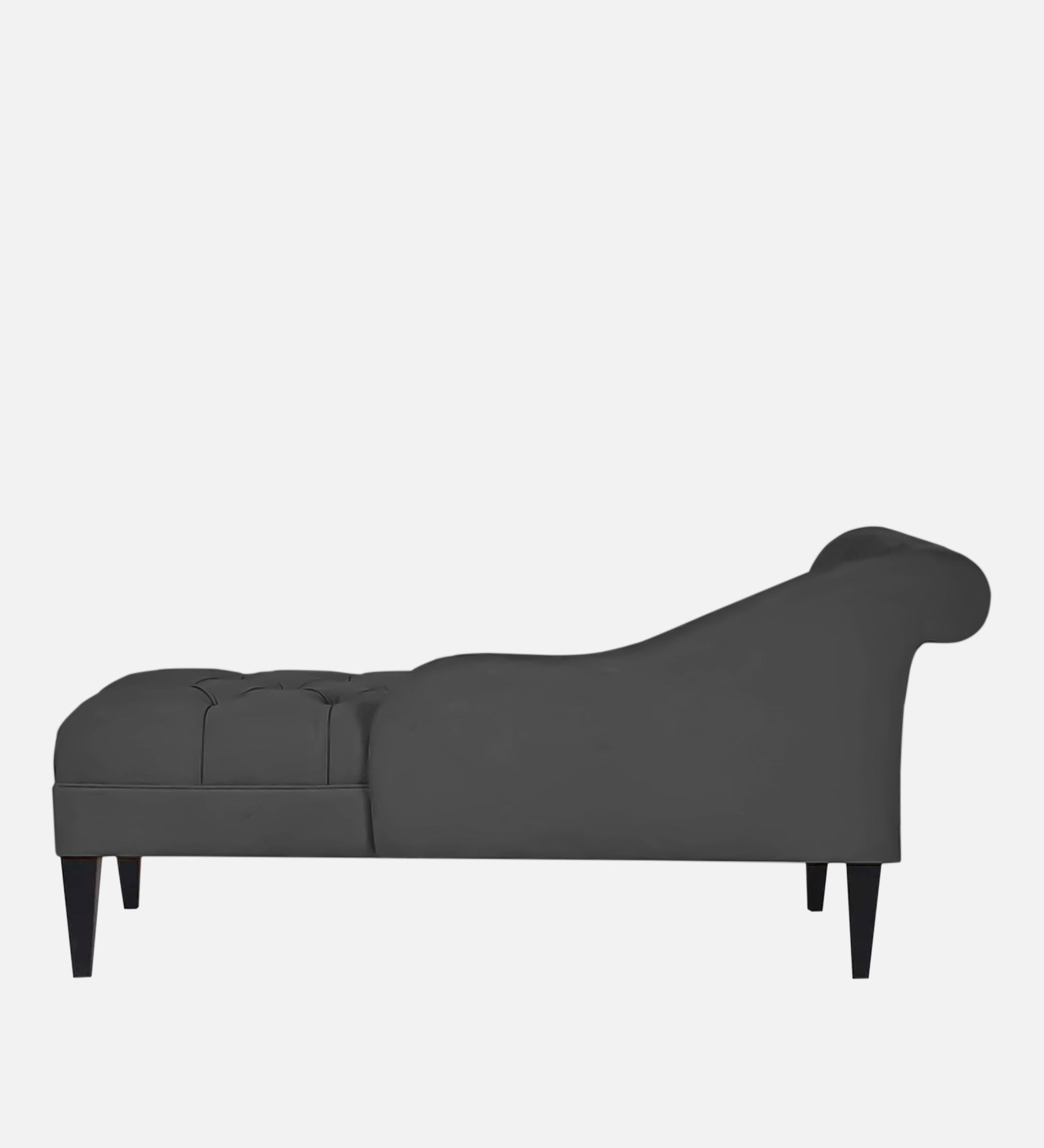 Adria Fabric RHS Chaise Lounger In Charcoal Grey Colour - Febonic Living