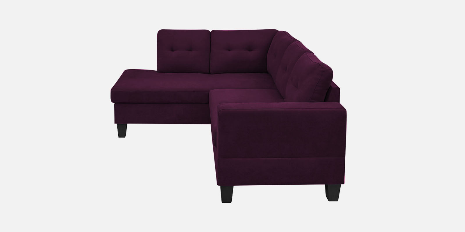 Thomas Fabric RHS Sectional Sofa (2+Lounger) In Greek Purple Colour - Febonic Living