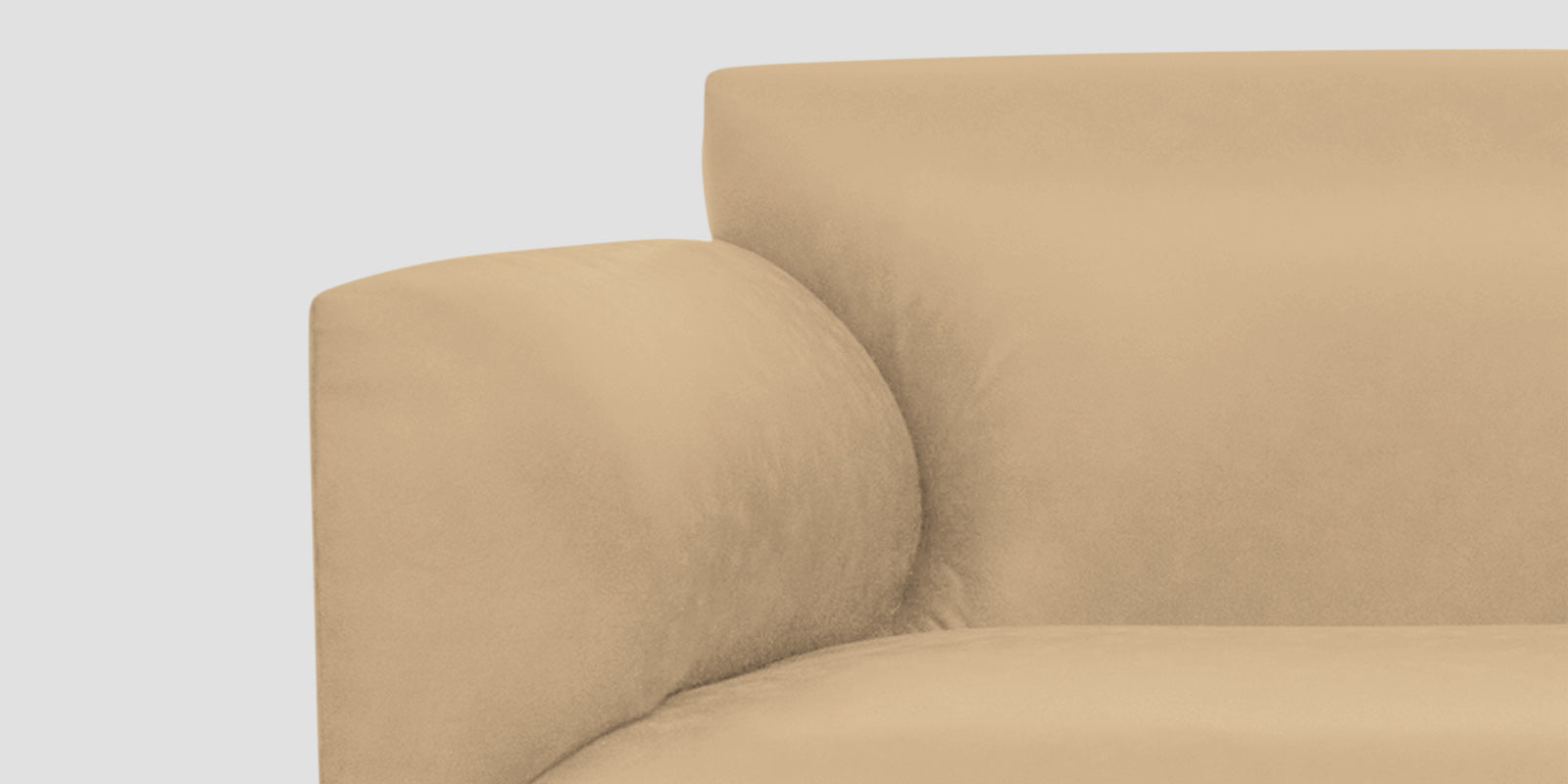 Convi Leatherette 3 Seater Sofa In Corn Beige Colour - Febonic Living