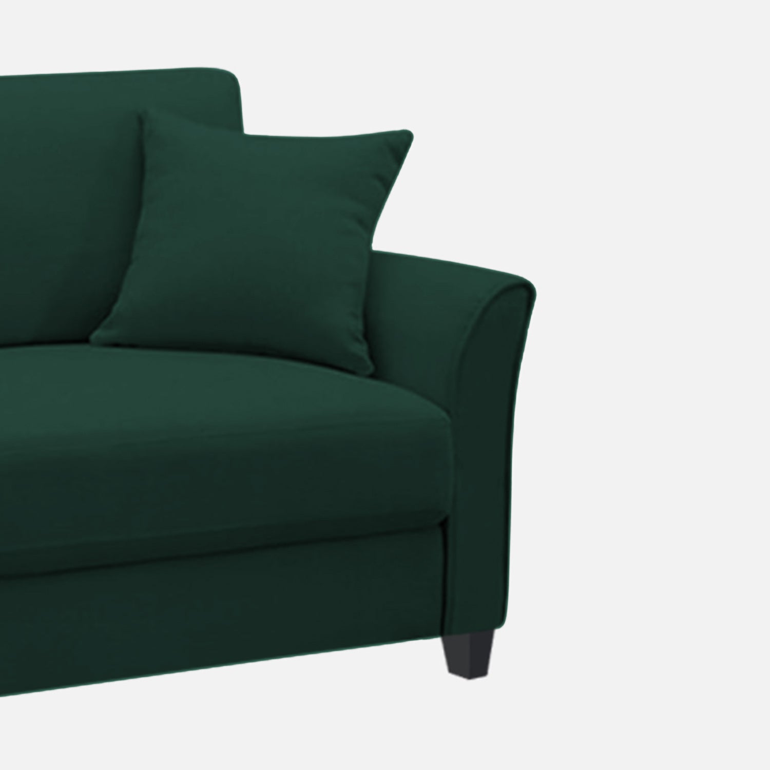 Daroo Velvet 1 Seater Sofa In Forest Green Colour - Febonic Living