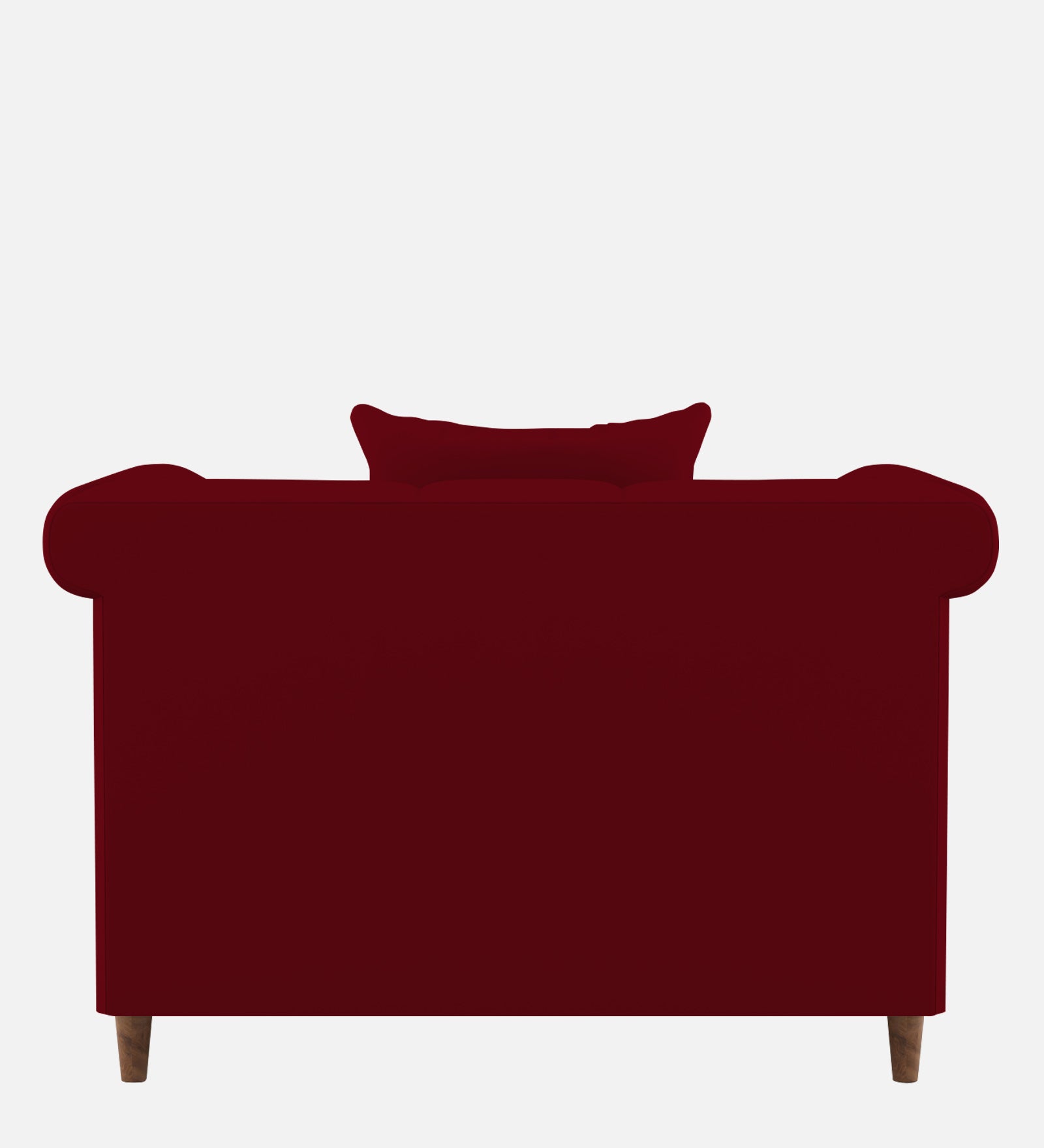 Rubi Velvet 1 Seater Sofa In Cherry Red Colour - Febonic Living