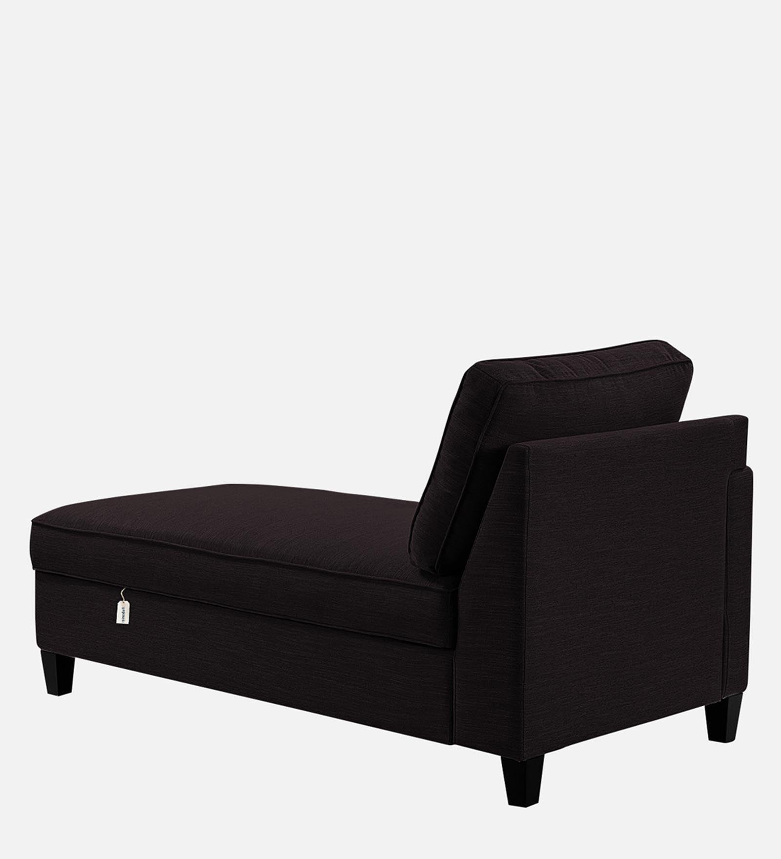 Royee Fabric LHS Chaise Lounger In Cara Brown Colour With Storage - Febonic Living