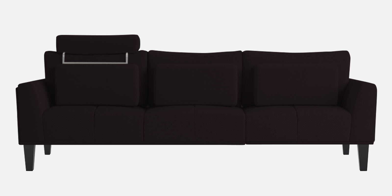 Como Fabric RHS Sectional Sofa (3+Lounger) In Cara Brown Colour - Febonic Living