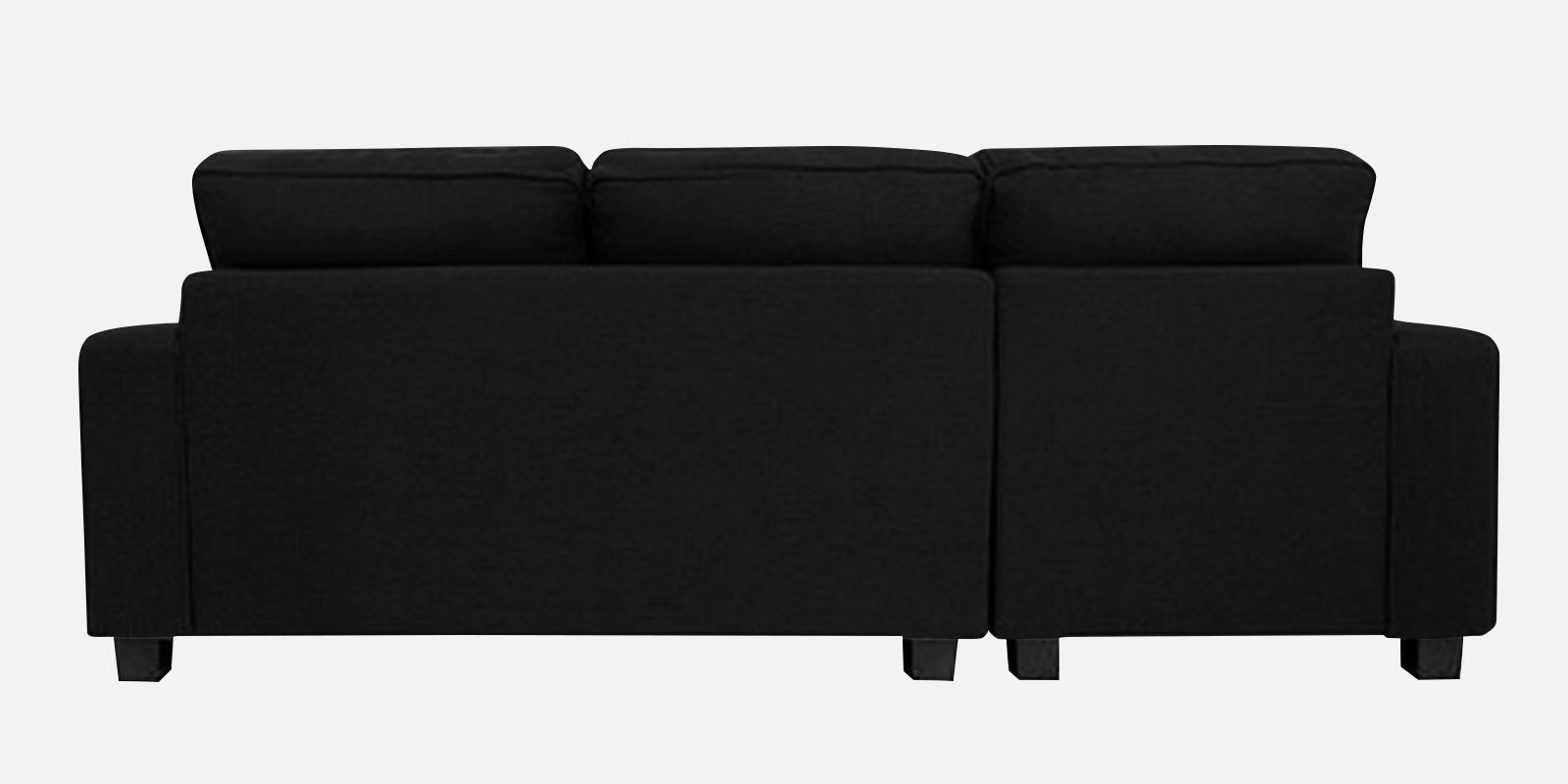 Ladybug Fabric LHS Sectional Sofa (2+Lounger) In Zed Black Colour - Febonic Living
