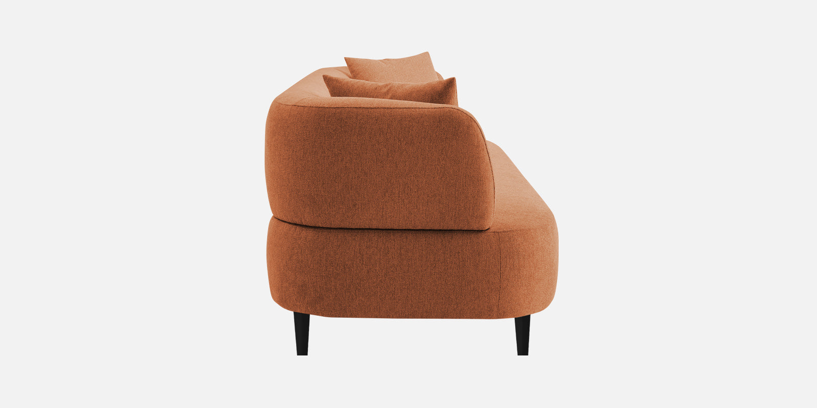 Carson Fabric 3 Seater Sofa In Safforn Orange Colour - Febonic Living