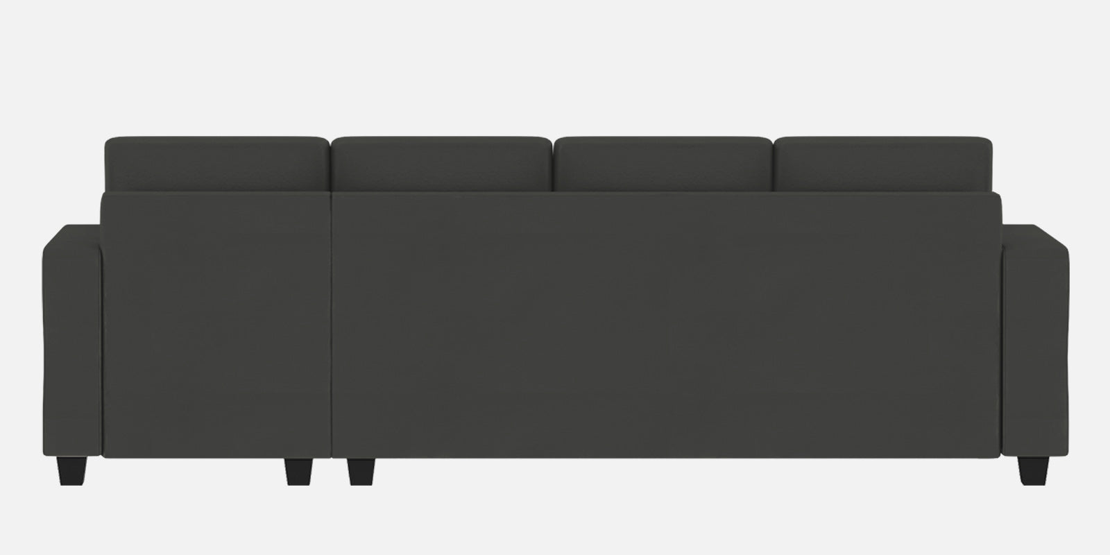Nabi Fabric LHS Sectional Sofa (3 + Lounger) In Charcoal Grey Colour