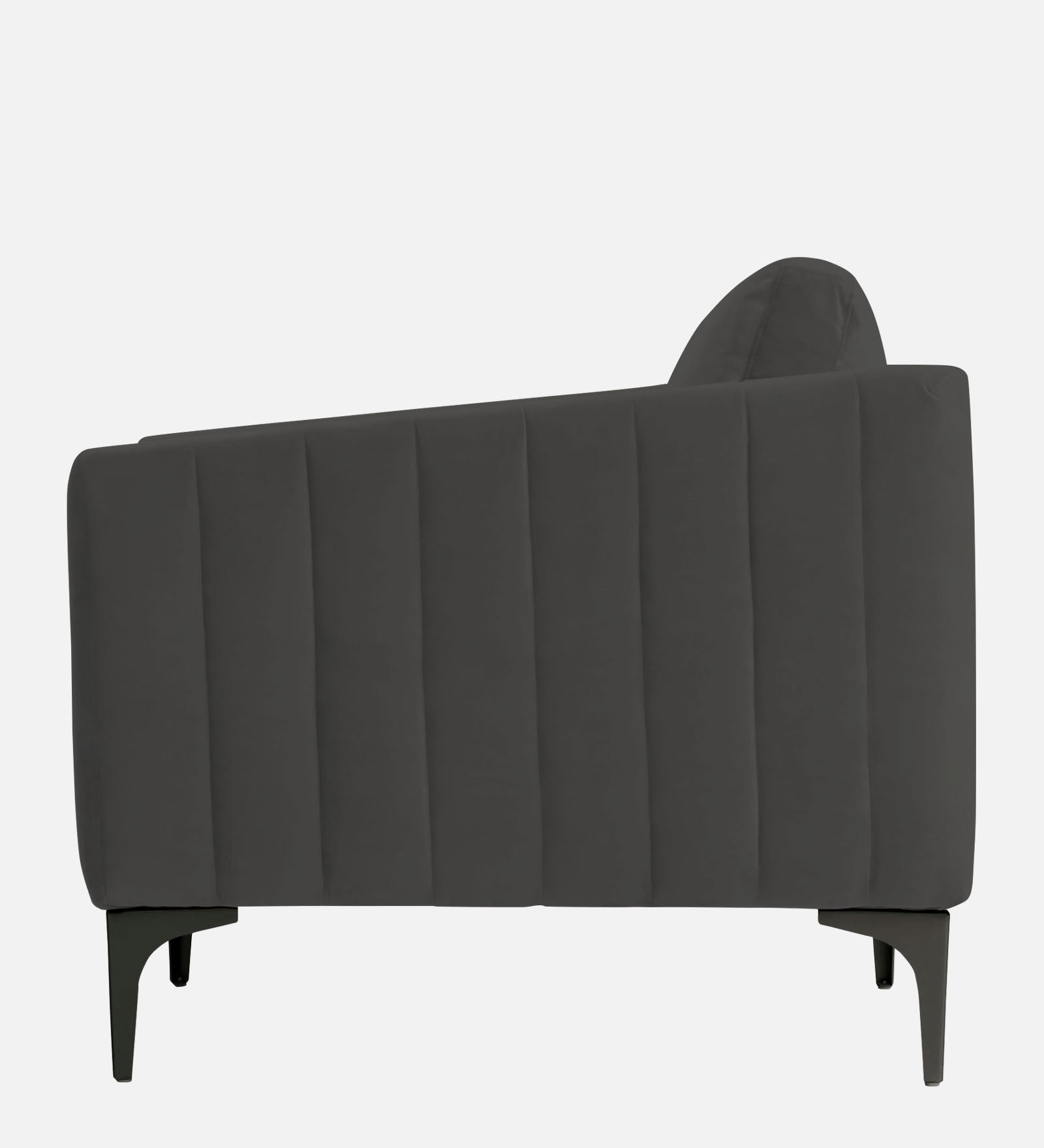 Haru Velvet 1 Seater Sofa In Hory Grey Colour - Febonic Living