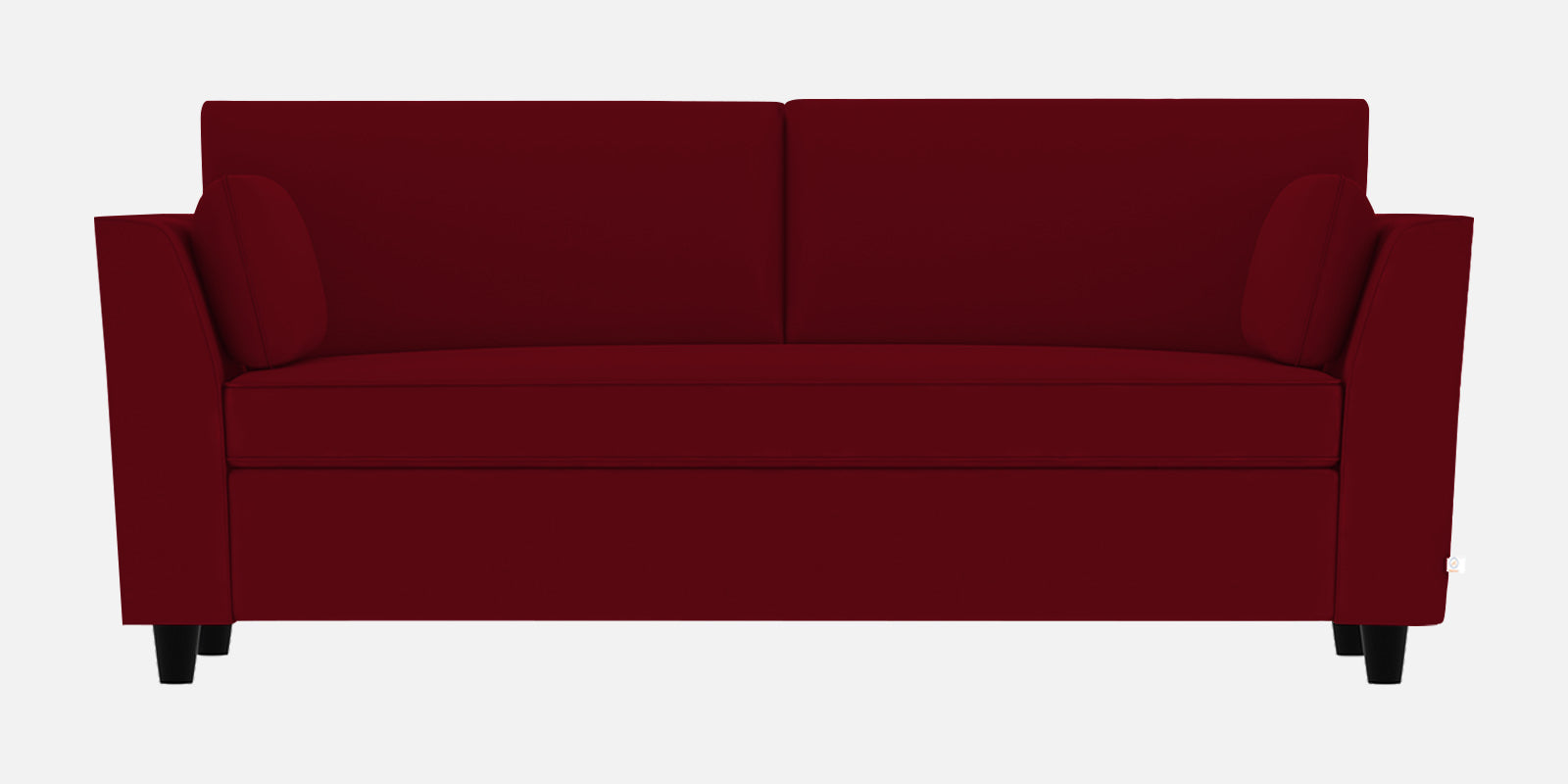 Bristo Velvet 3 Seater Sofa In Cherry Red Colour With Storage - Febonic Living