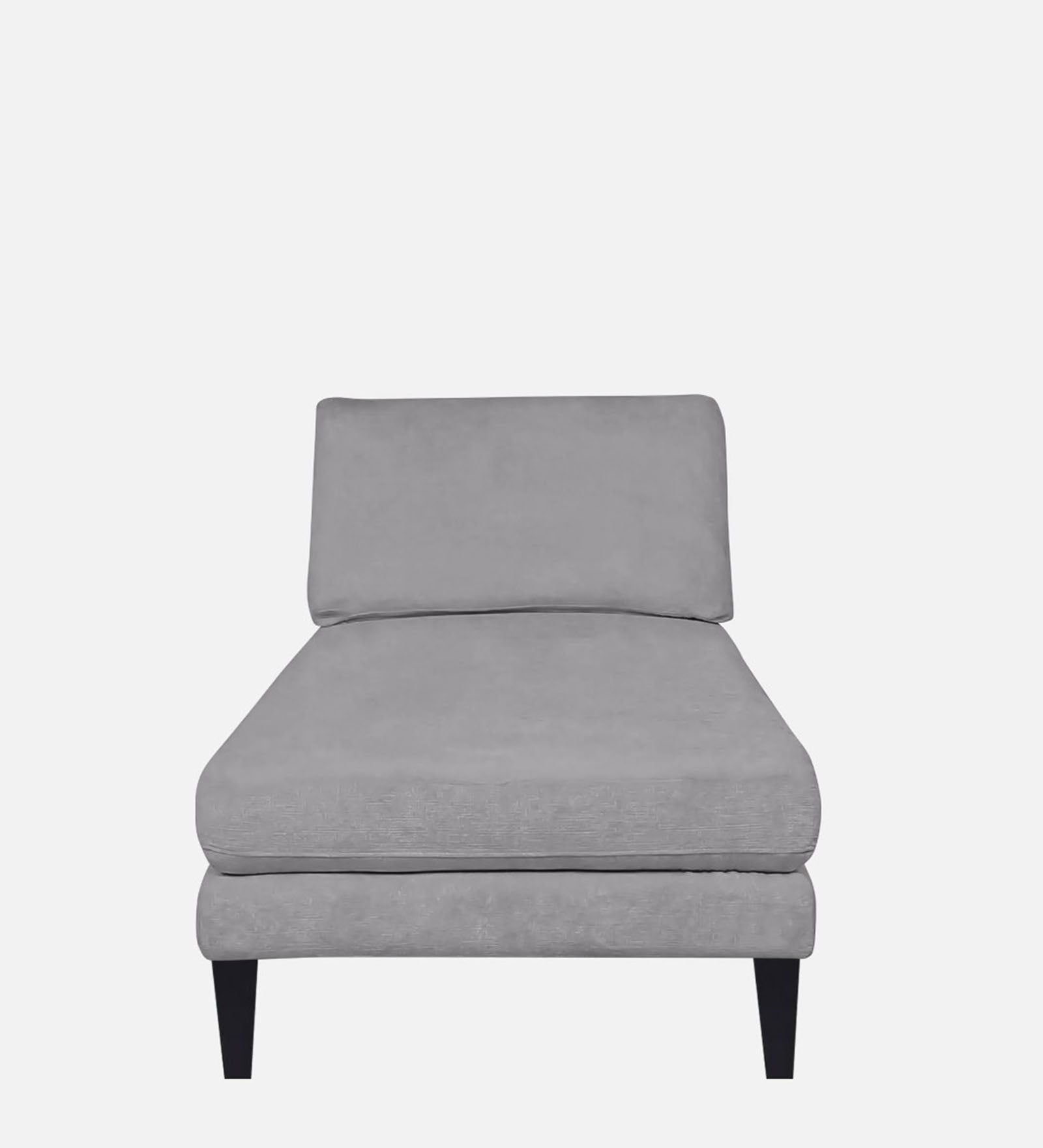 Nadia Fabric Armless Chaise Lounger In Lit Grey Colour - Febonic Living