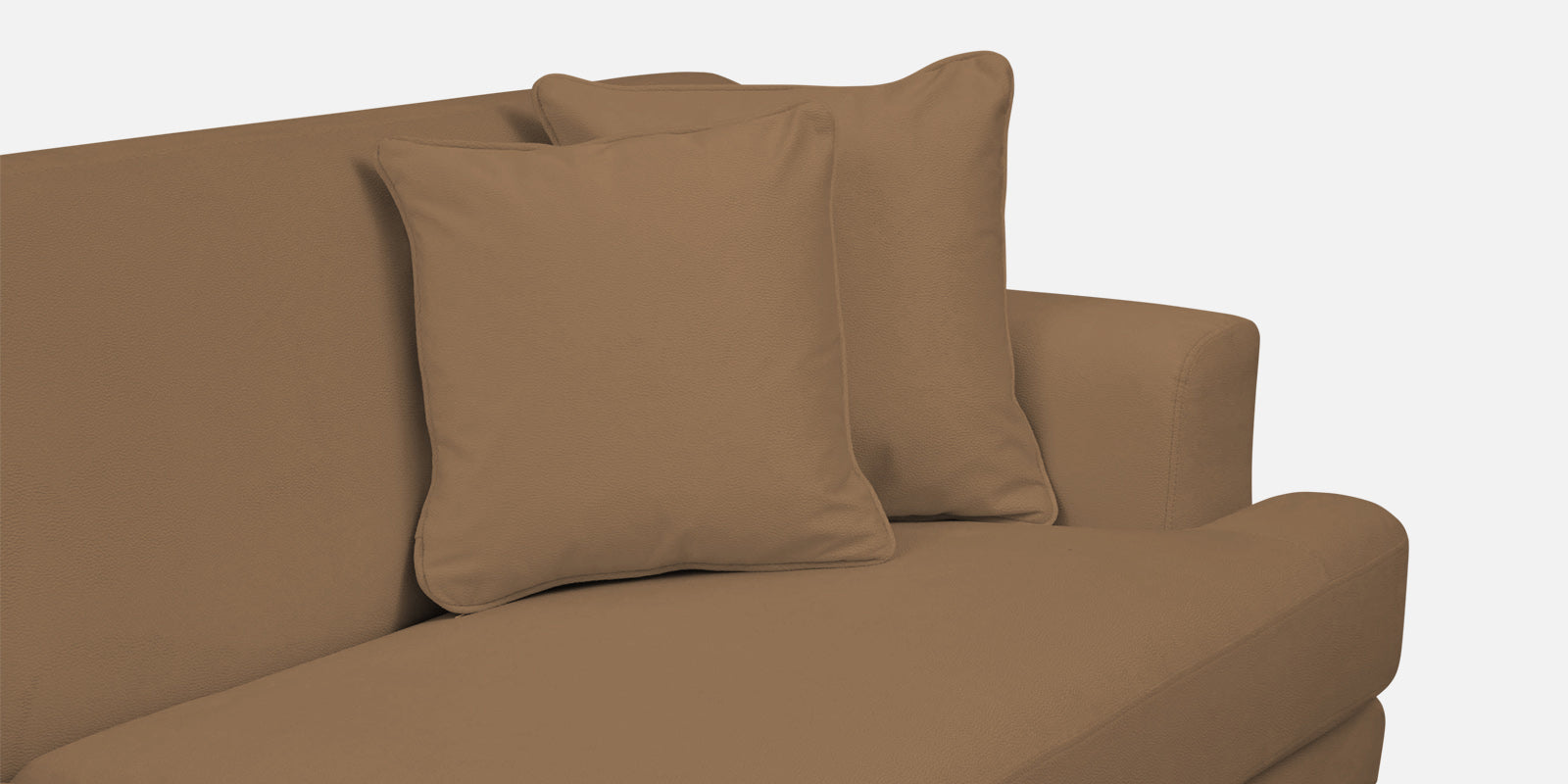 Woody Fabric LHS Sectional Sofa (3+Lounger) In Dusty peach Colour - Febonic Living