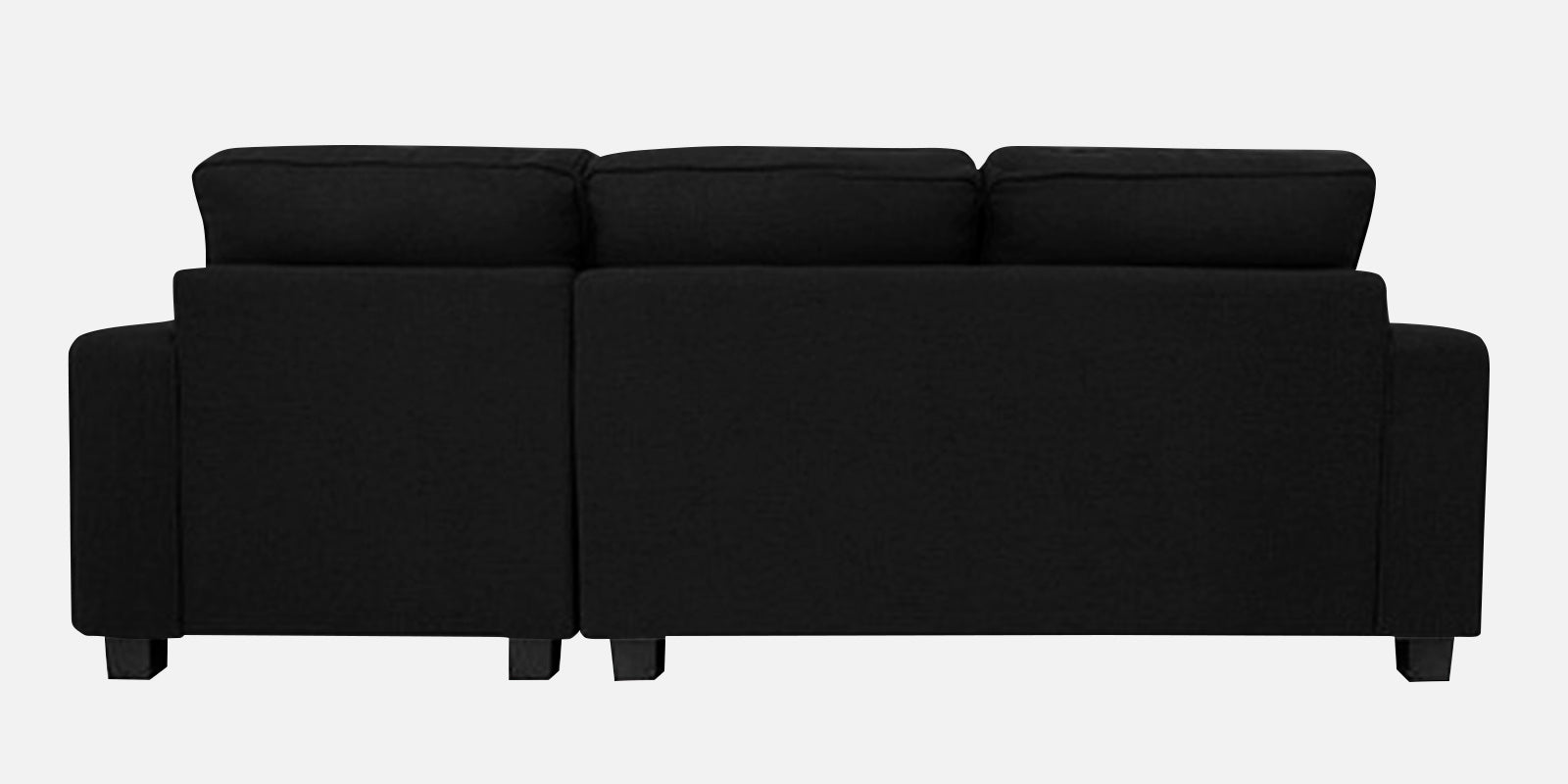 Ladybug Fabric RHS Sectional Sofa (2+Lounger) In Zed Black Colour - Febonic Living
