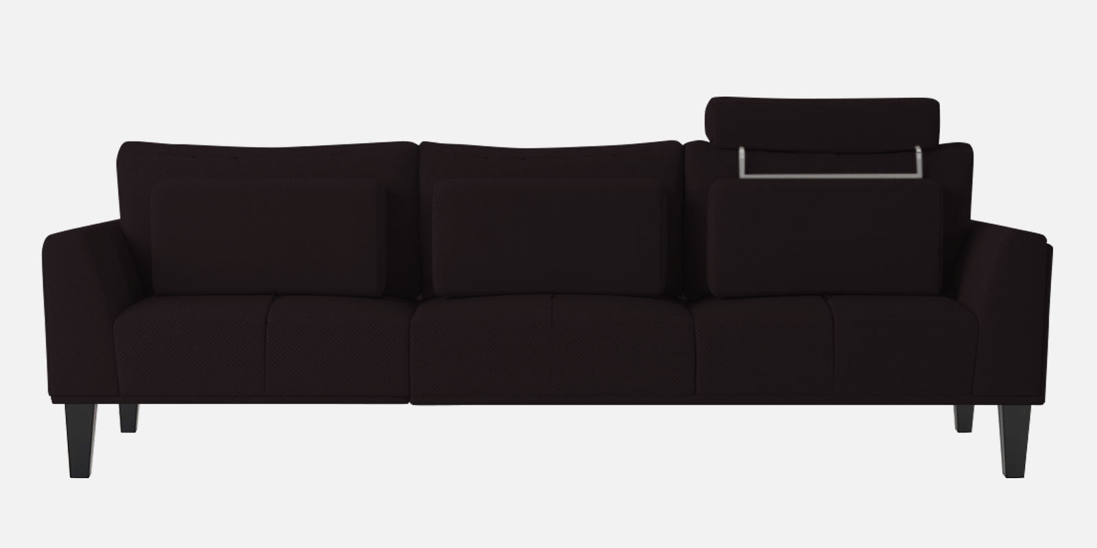 Como Fabric LHS Sectional Sofa (3+Lounger) In Cara Brown Colour - Febonic Living