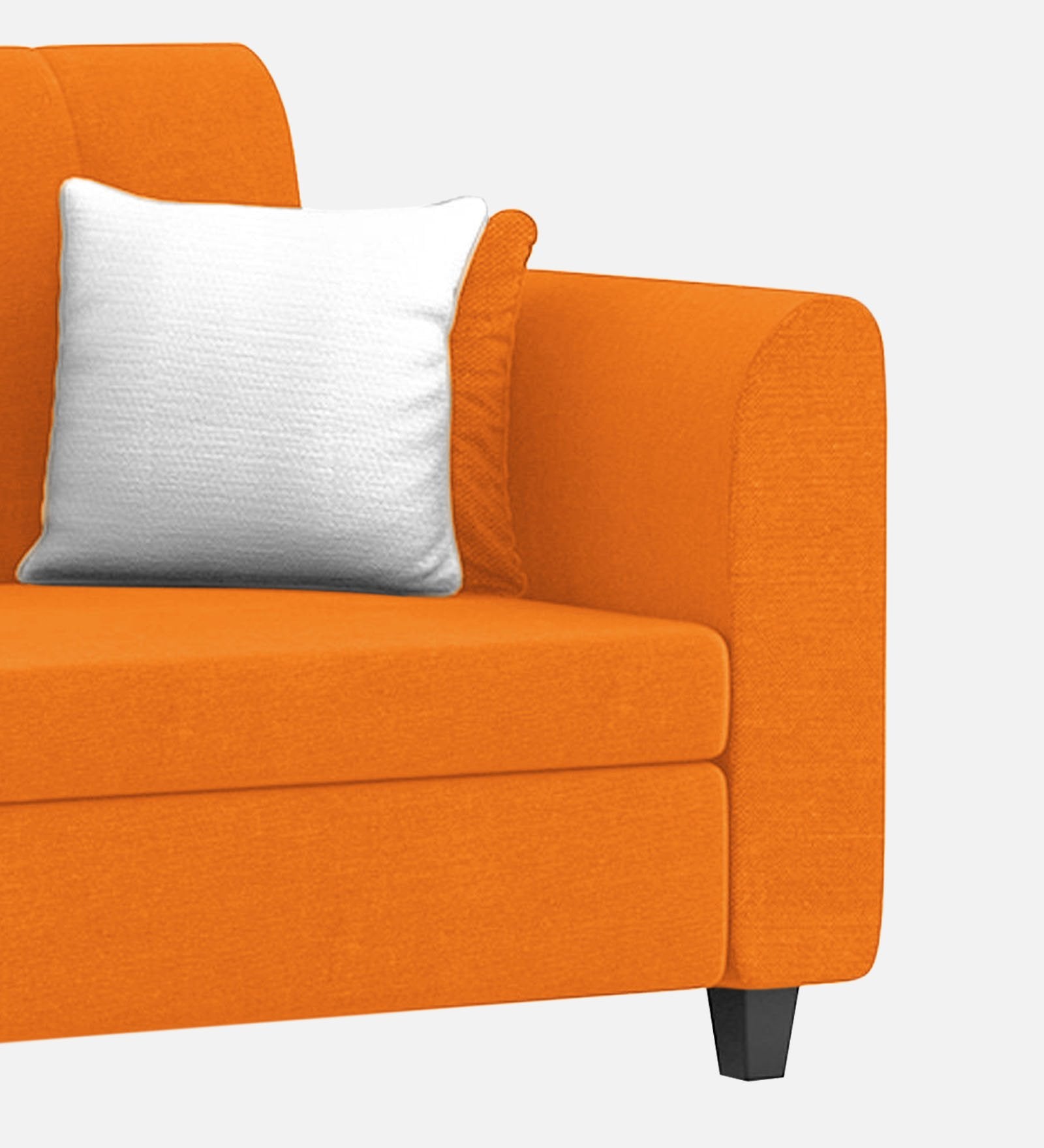 Denmark Fabric 1 Seater Sofa In Vivid Orange Colour - Febonic Living