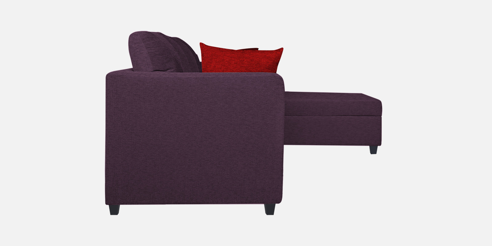 Nebula Fabric LHS Sectional Sofa (3+Lounger) In Greek Purple Colour - Febonic Living