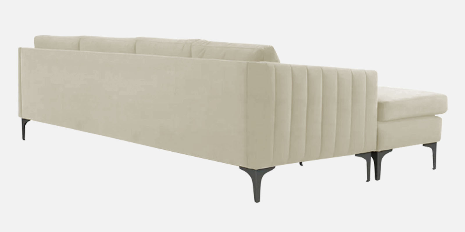 Haru Fabric RHS Sectional Sofa (3+Lounger) In Warm White Colour - Febonic Living