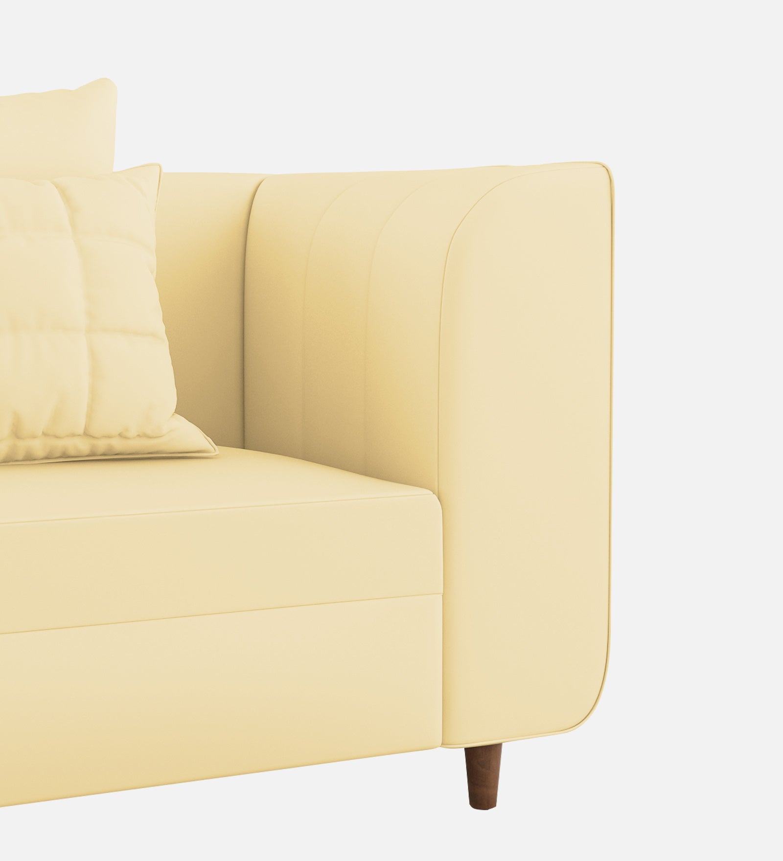 Sumo Velvet 1 Seater Sofa In Sandy Beige Colour - Febonic Living
