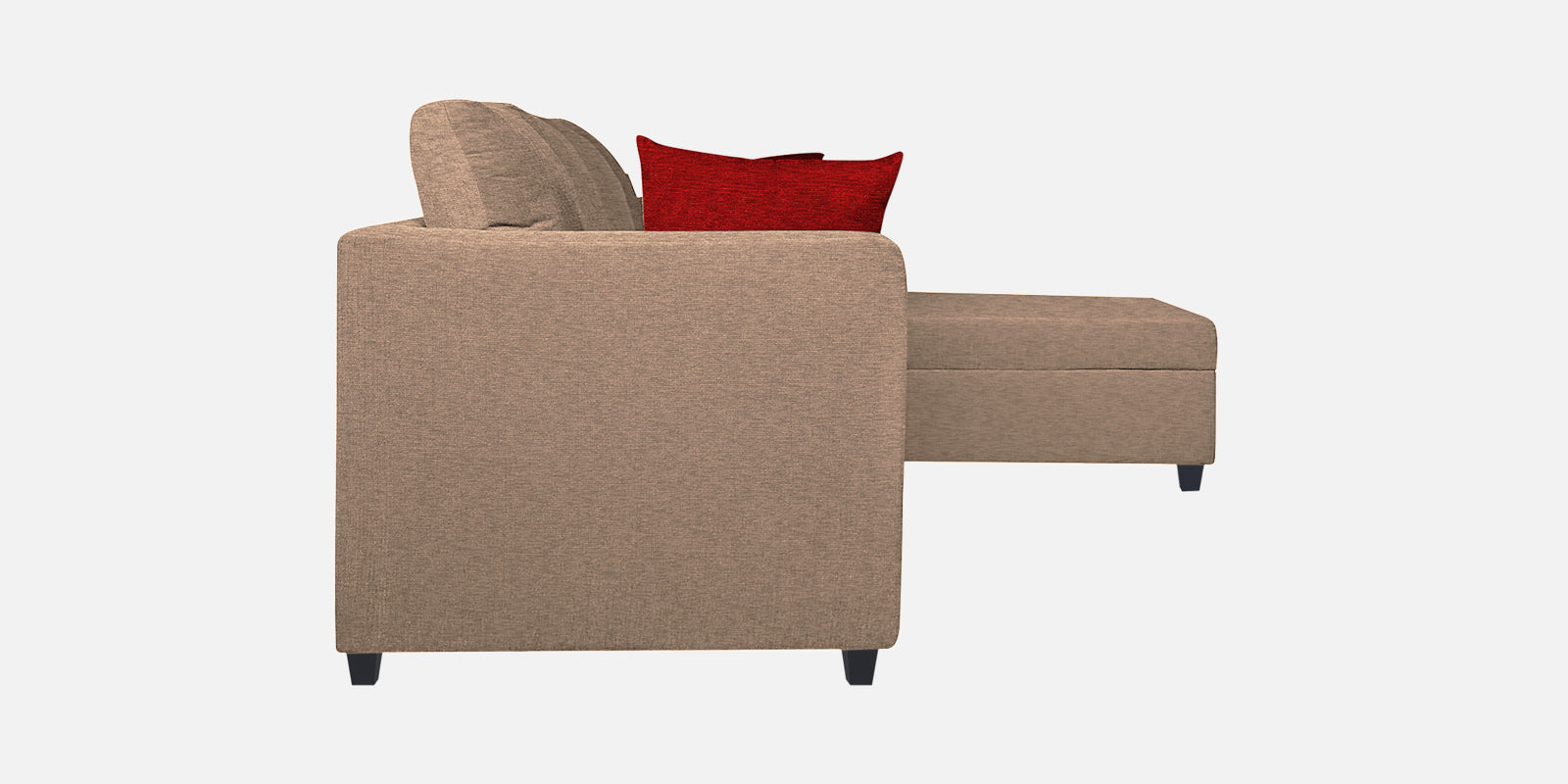 Nebula Fabric LHS Sectional Sofa (3+Lounger) In Cookie Beige Colour - Febonic Living