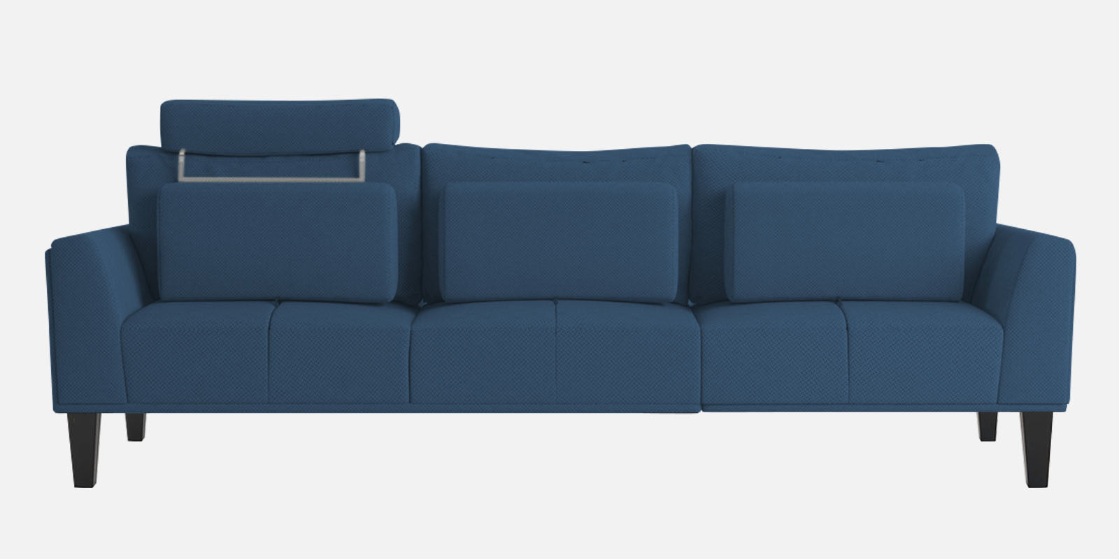 Como Fabric RHS Sectional Sofa (3+Lounger) In Light Blue Colour - Febonic Living