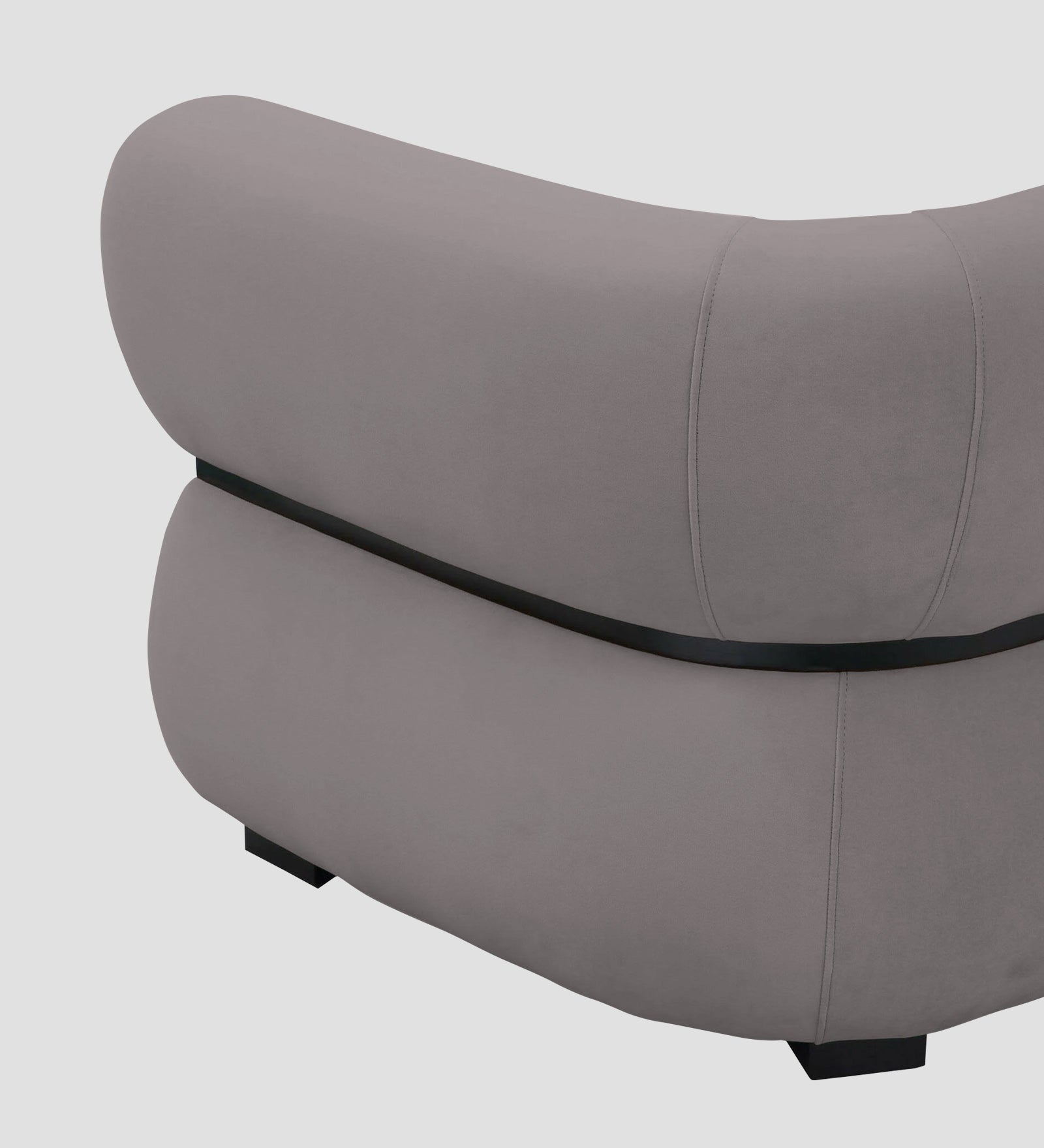 Kula Velvet 1 Seater Sofa In Pearl Grey Colour - Febonic Living