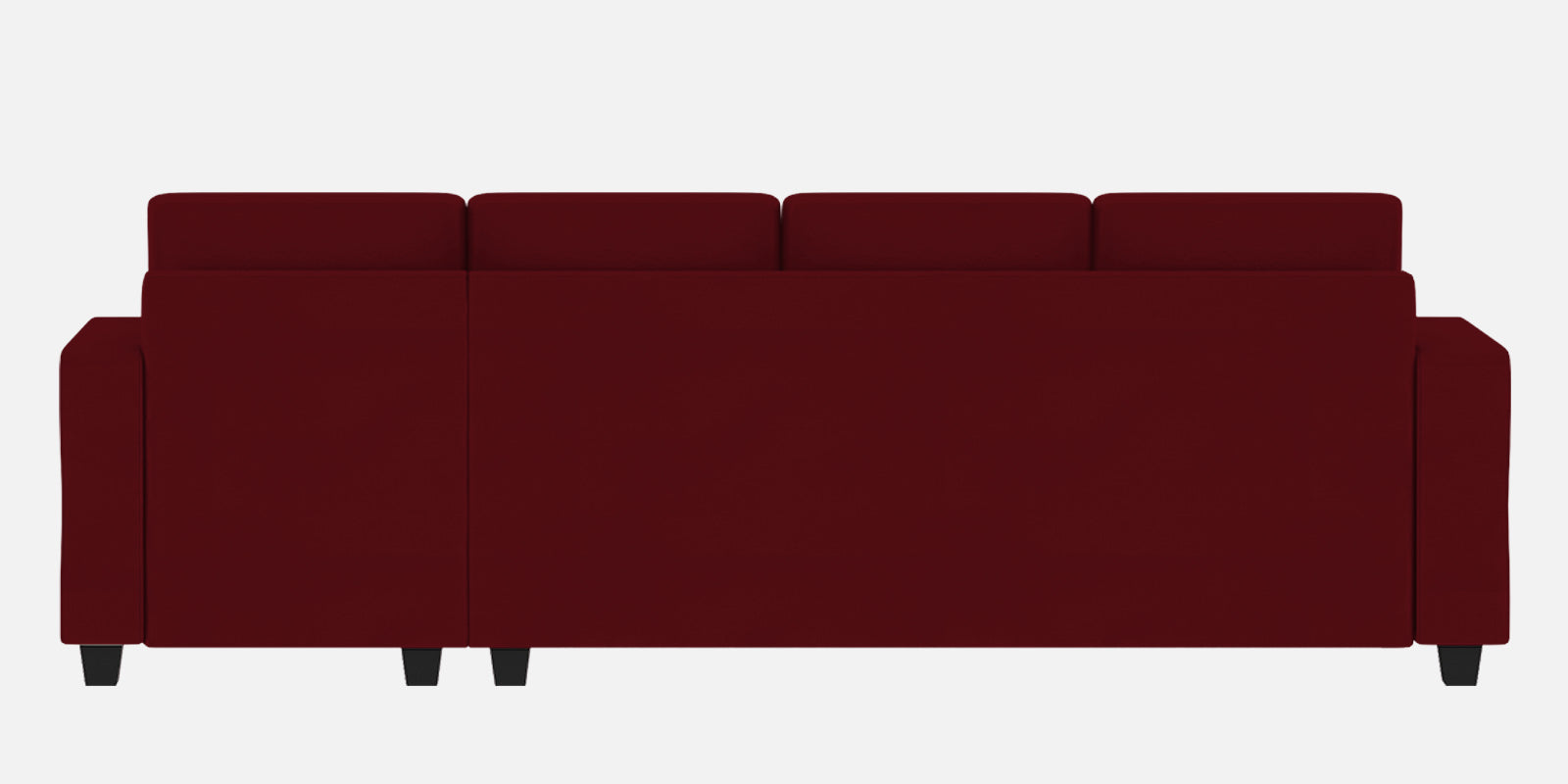 Nabi Fabric LHS Sectional Sofa (3+Lounger) In Ruby Red Colour - Febonic Living