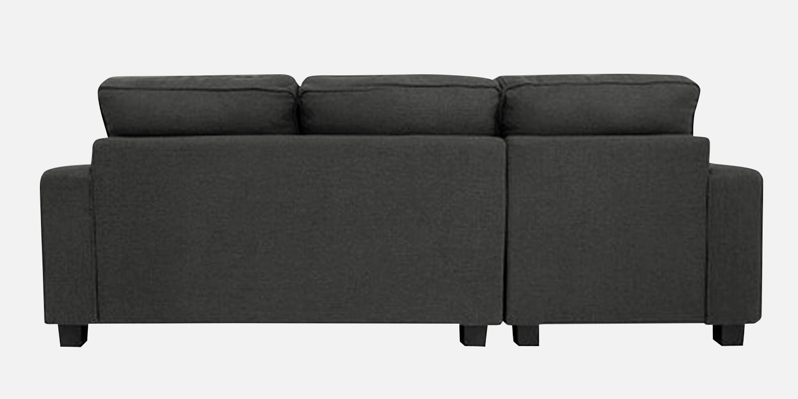 Ladybug Fabric LHS Sectional Sofa (2+Lounger) In Charcoal Grey Colour - Febonic Living