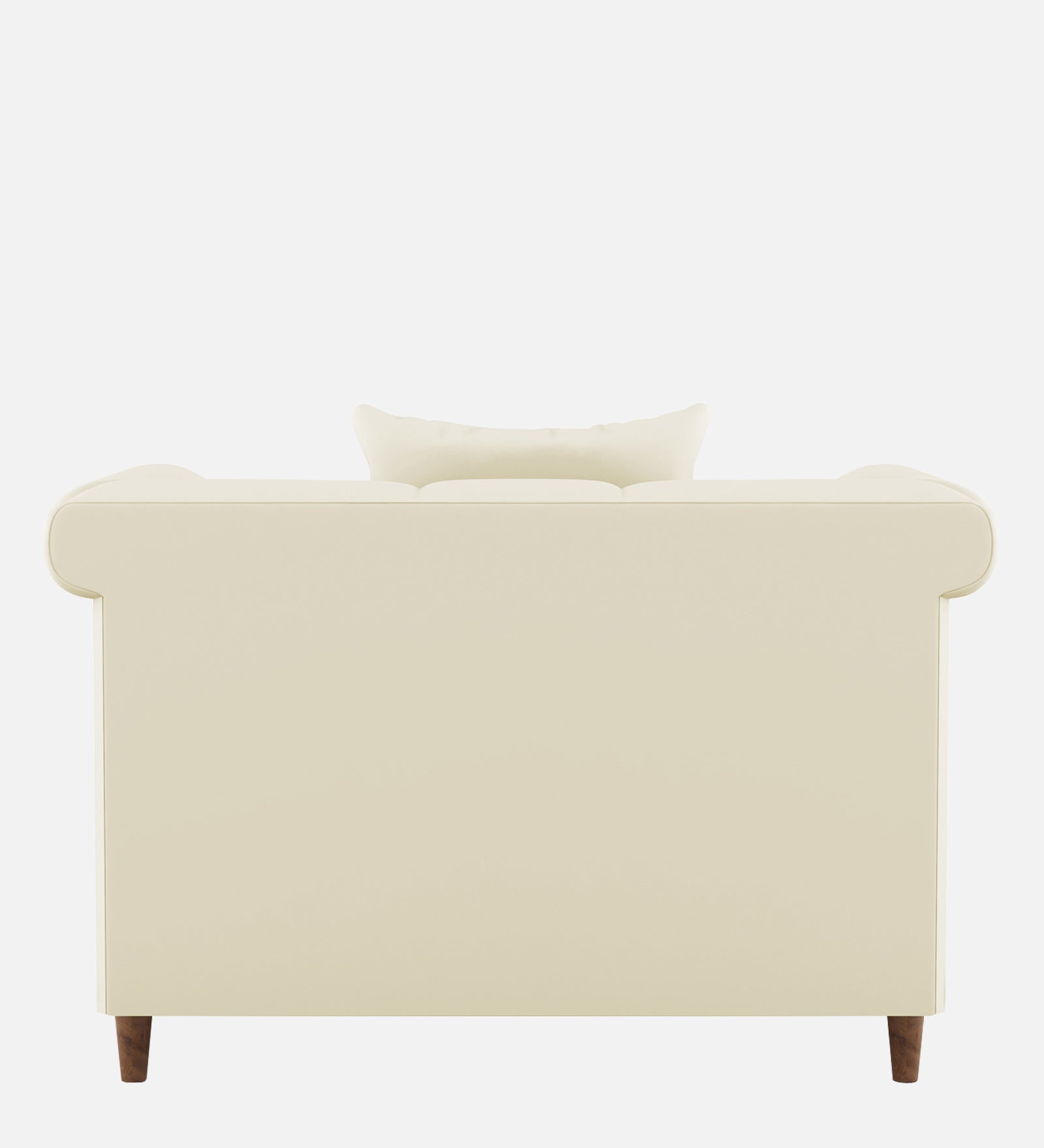 Rubi Velvet 1 Seater Sofa In Warm White Colour - Febonic Living