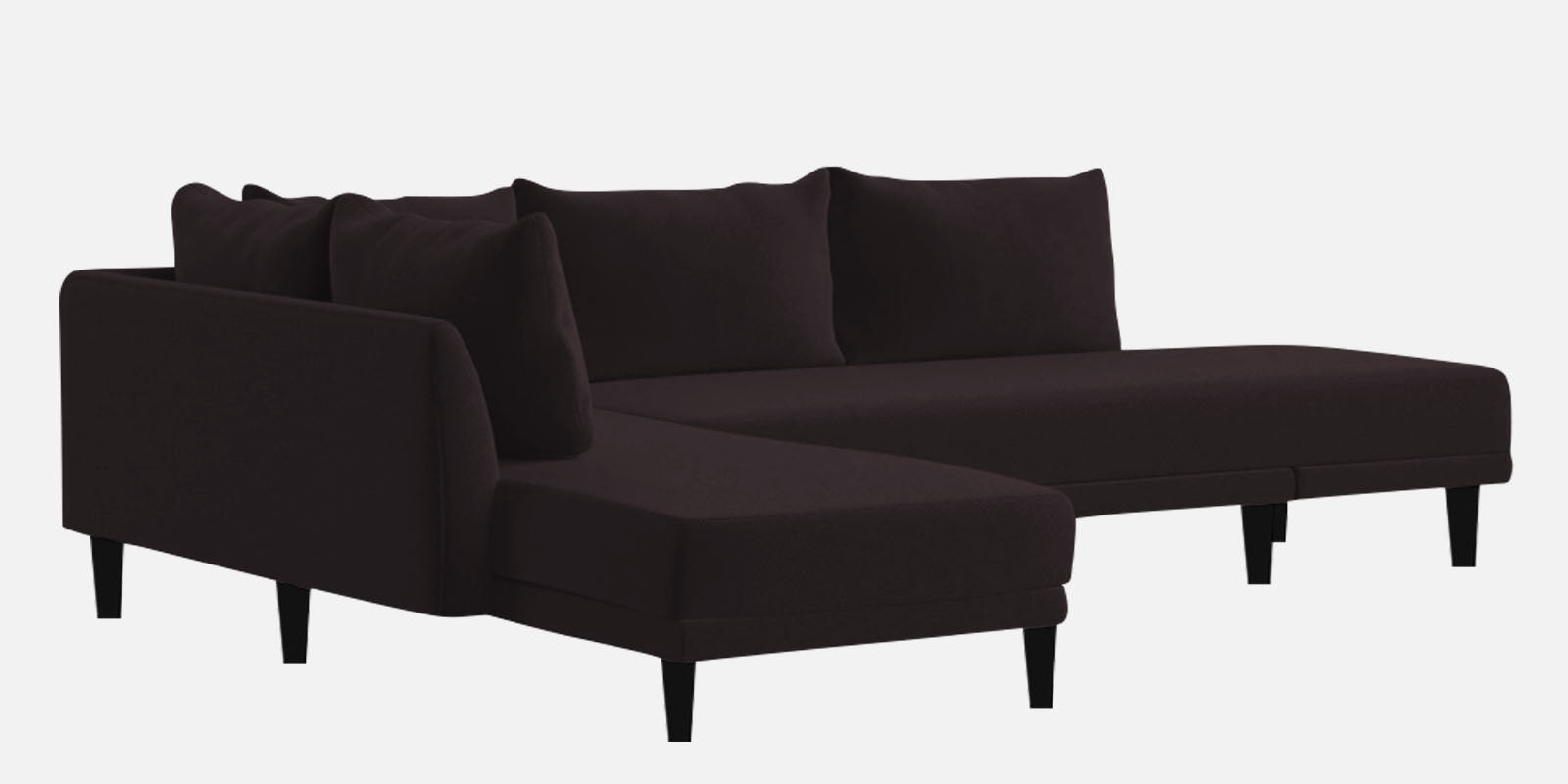 Ira Fabric RHS 6 Seater Convertible Sofa Cum Bed In Cara Brown Colour - Febonic Living