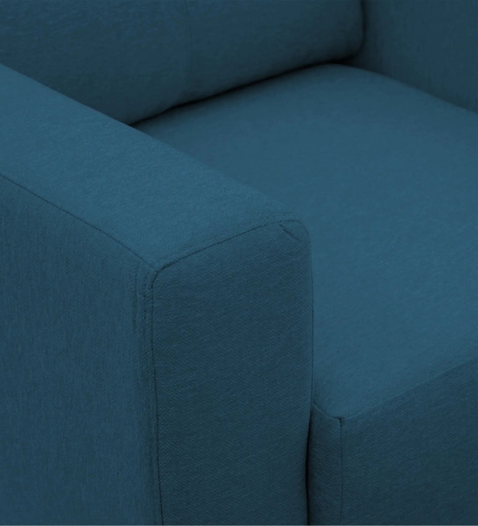 Burban Fabric 1 Seater Sofa In Eclipse Blue Colour Febonic Living