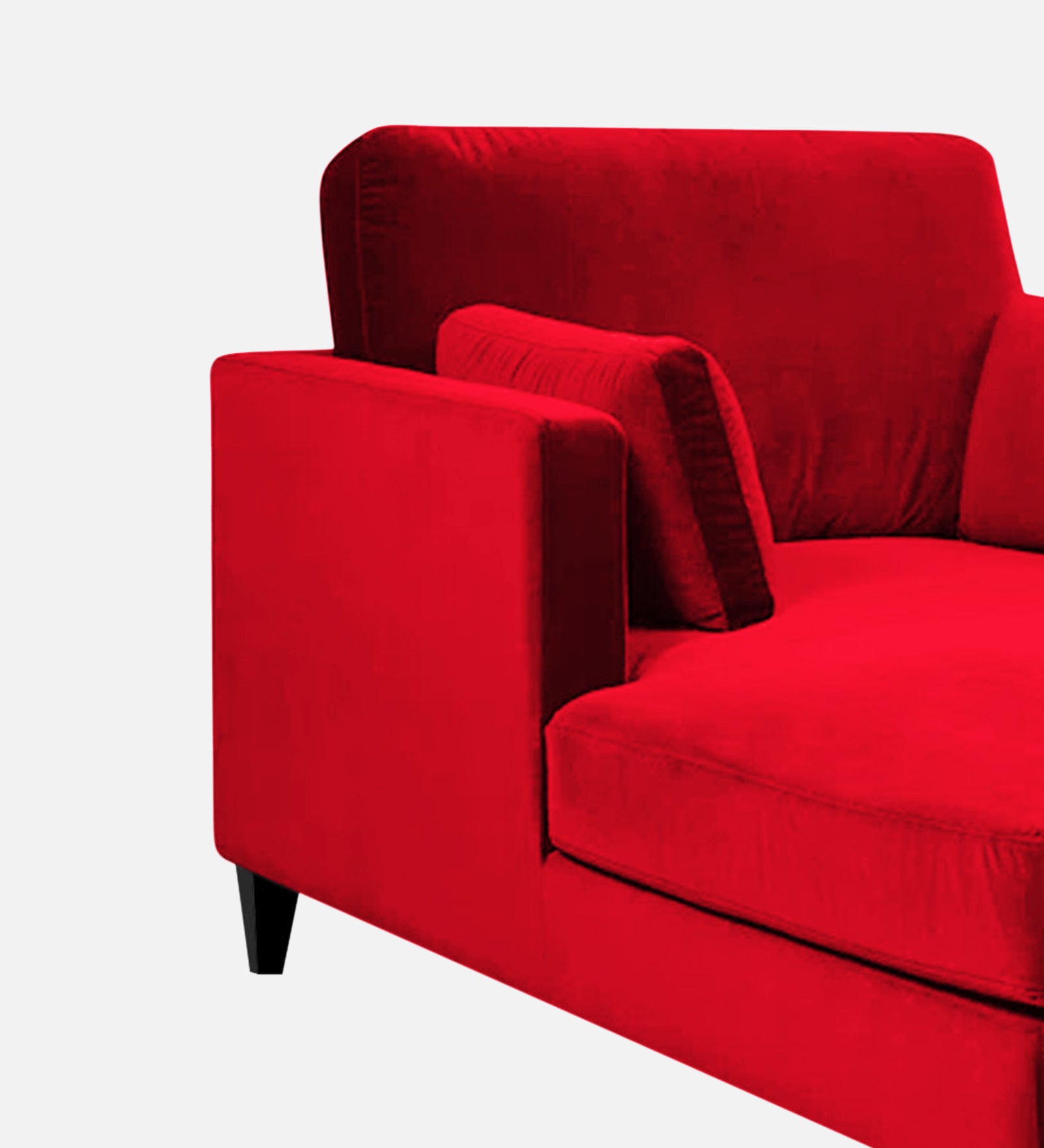 Makou Velvet Chaise Lounger In Berry Maroon Colour - Febonic Living