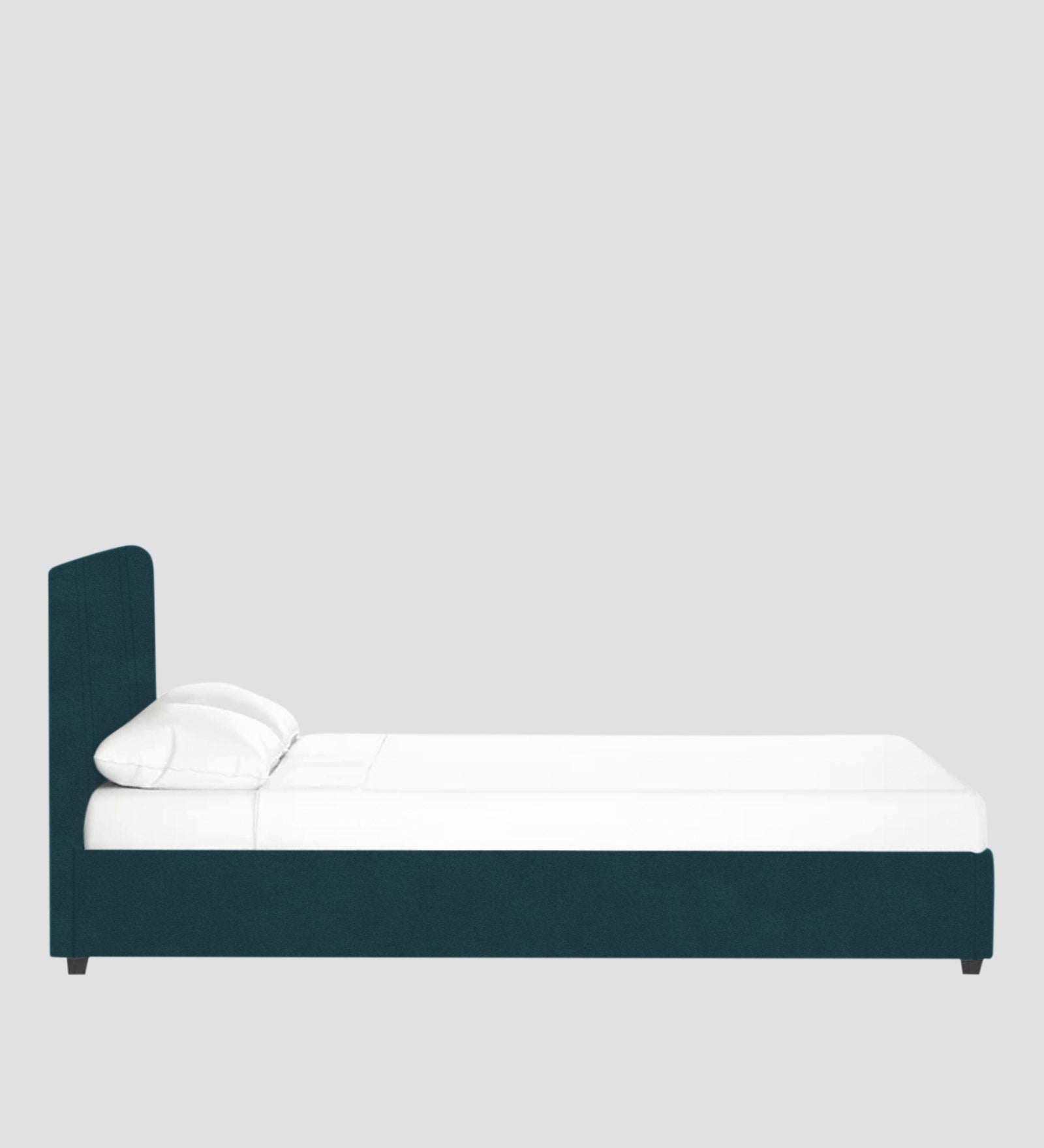 Asyra Velvet King Size Bed in Arabian Green Colour With Box Storage