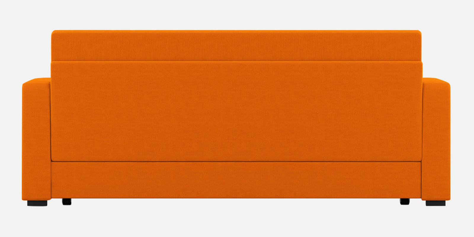Calra Fabric 3 Seater Pull Out Sofa Cum Bed In Vivid Orange Colour With Storage - Febonic Living