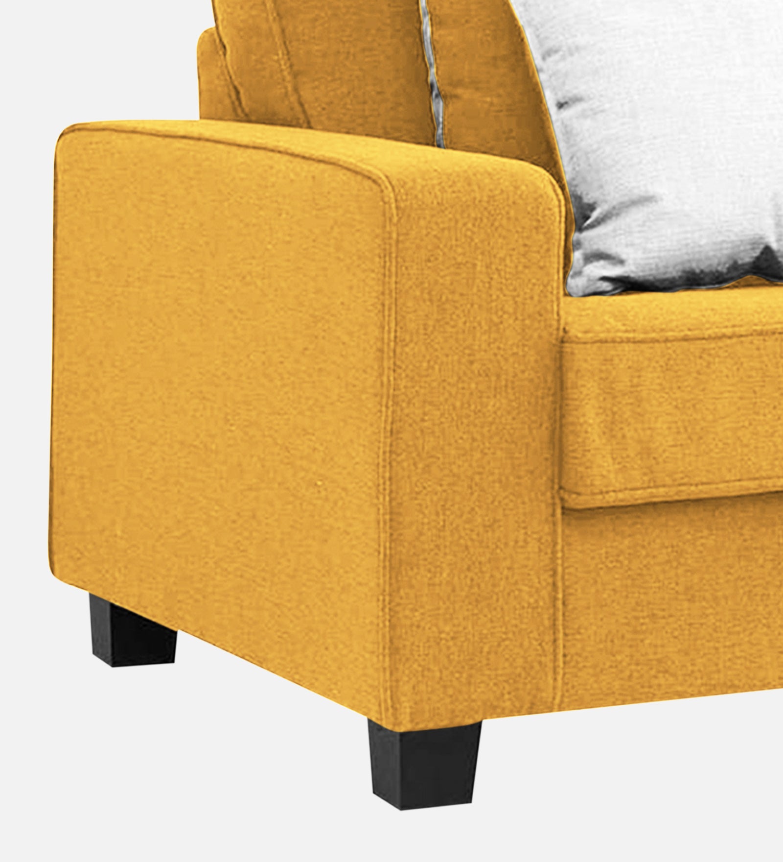 Ladybug Fabric 1 Seater Sofa In Bold Yellow Colour - Febonic Living