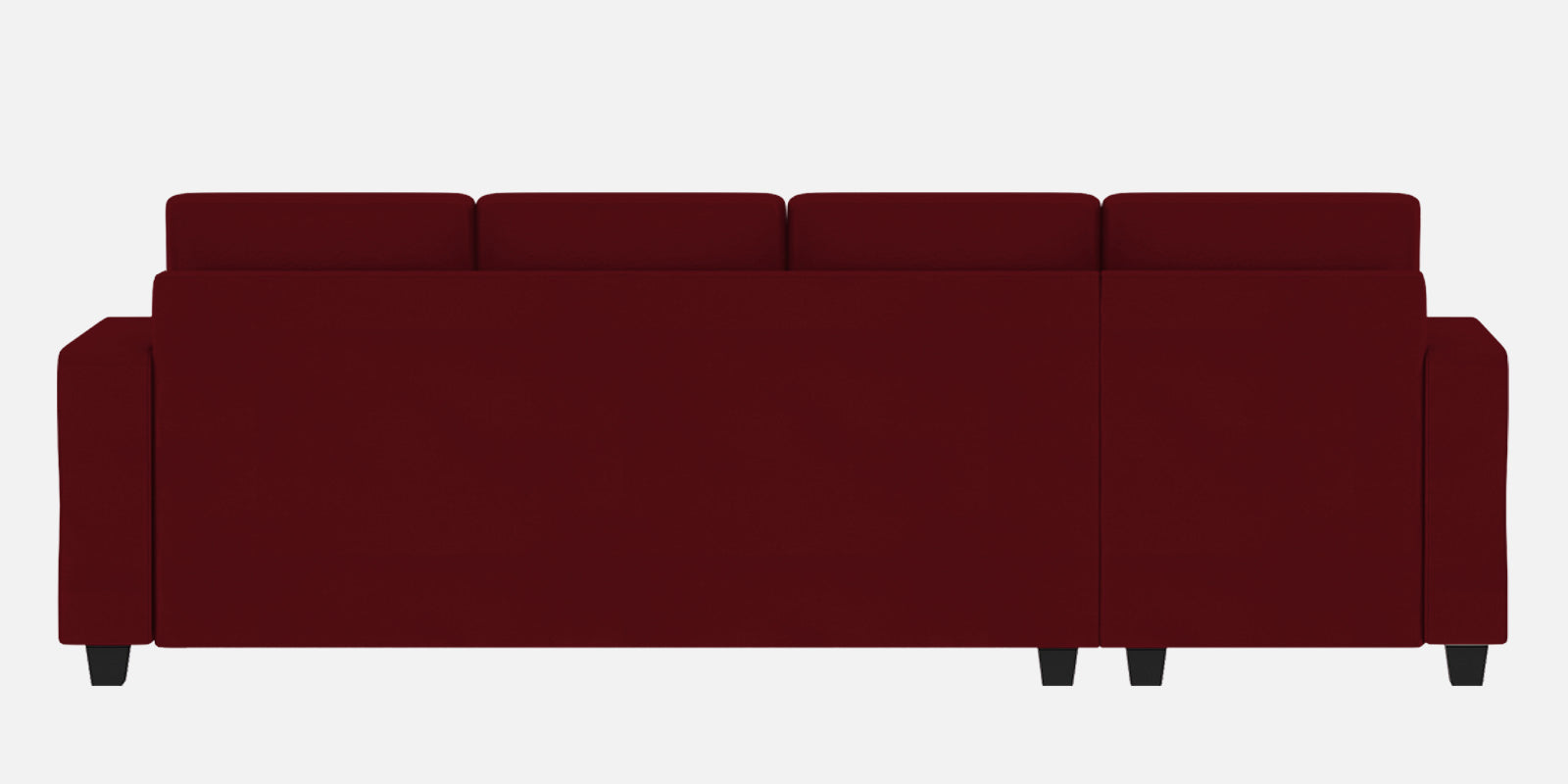 Nabi Fabric RHS Sectional Sofa (3+Lounger) In Ruby Red Colour - Febonic Living