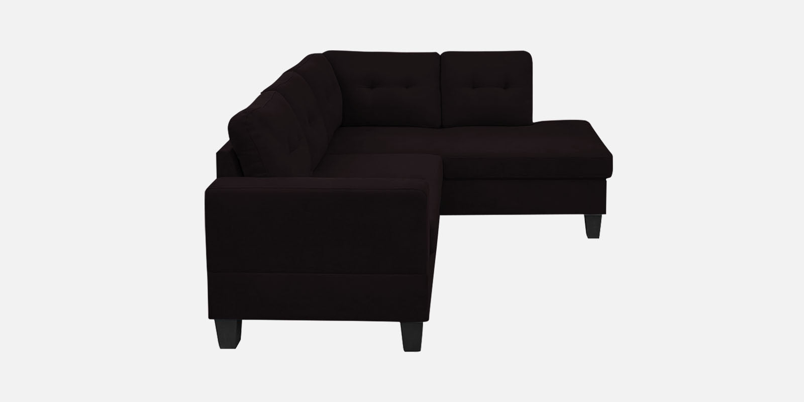 Thomas Fabric LHS Sectional Sofa (2+Lounger) In Cara Brown Colour - Febonic Living