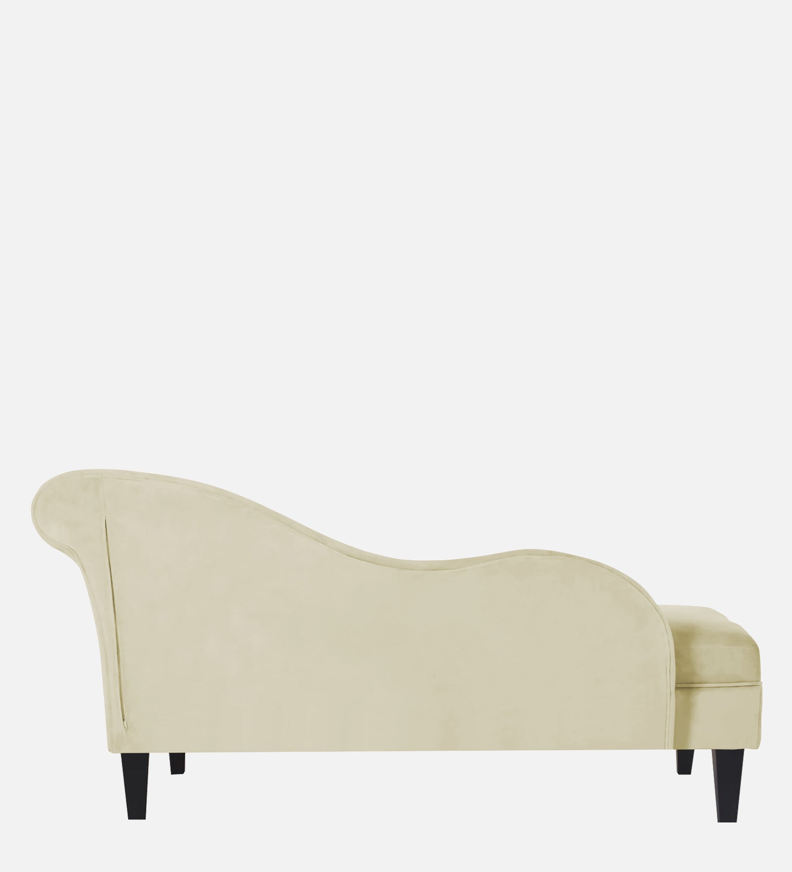 Rana Velvet RHS Chaise Lounger In Warm White Colour - Febonic Living