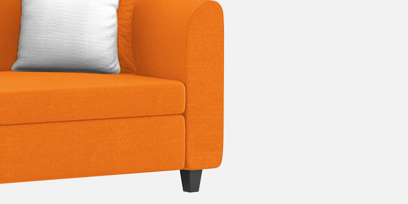 Denmark Fabric 2 Seater Sofa In Vivid Orange Colour - Febonic Living