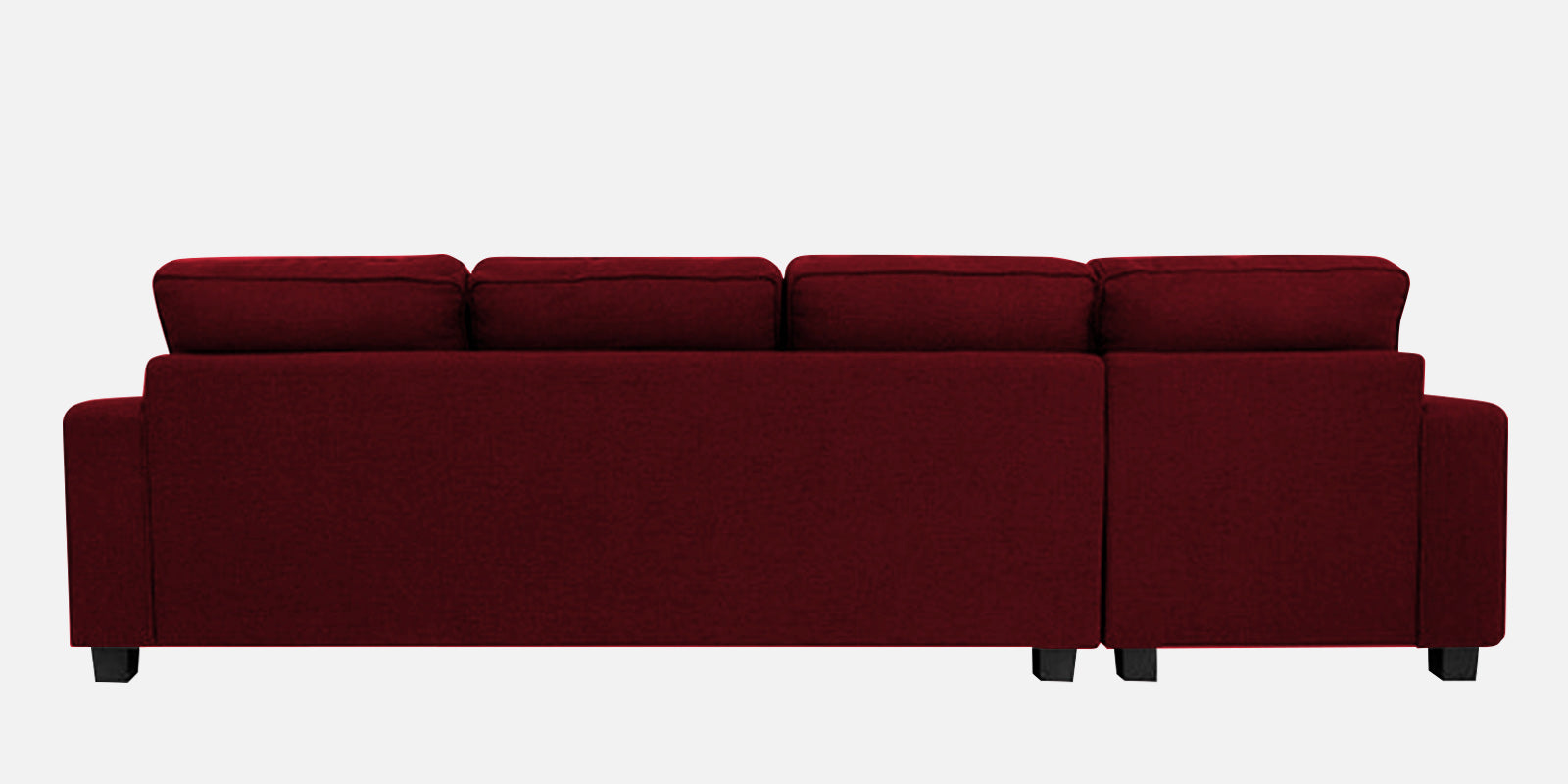 Ladybug Fabric LHS Sectional Sofa (3+Lounger) In Ruby Red Colour - Febonic Living