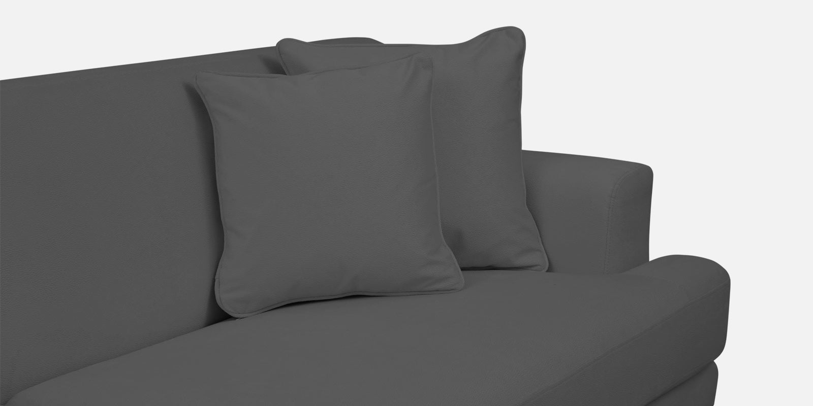 Woody Fabric LHS Sectional Sofa (3+Lounger) In Dusky Grey Colour - Febonic Living