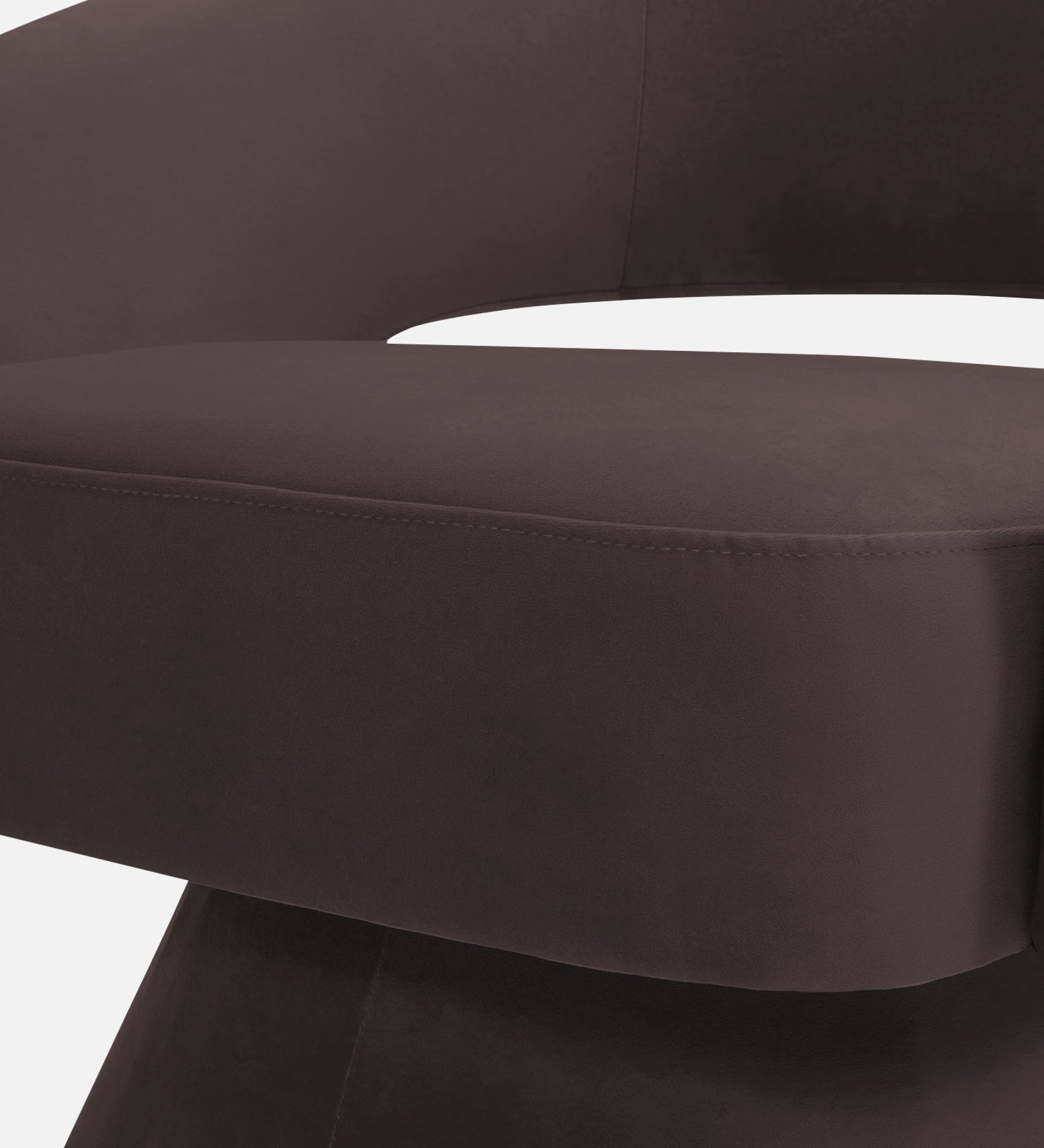 Pendra Velvet Swivel Chair In Mocha Brown Colour - Febonic Living