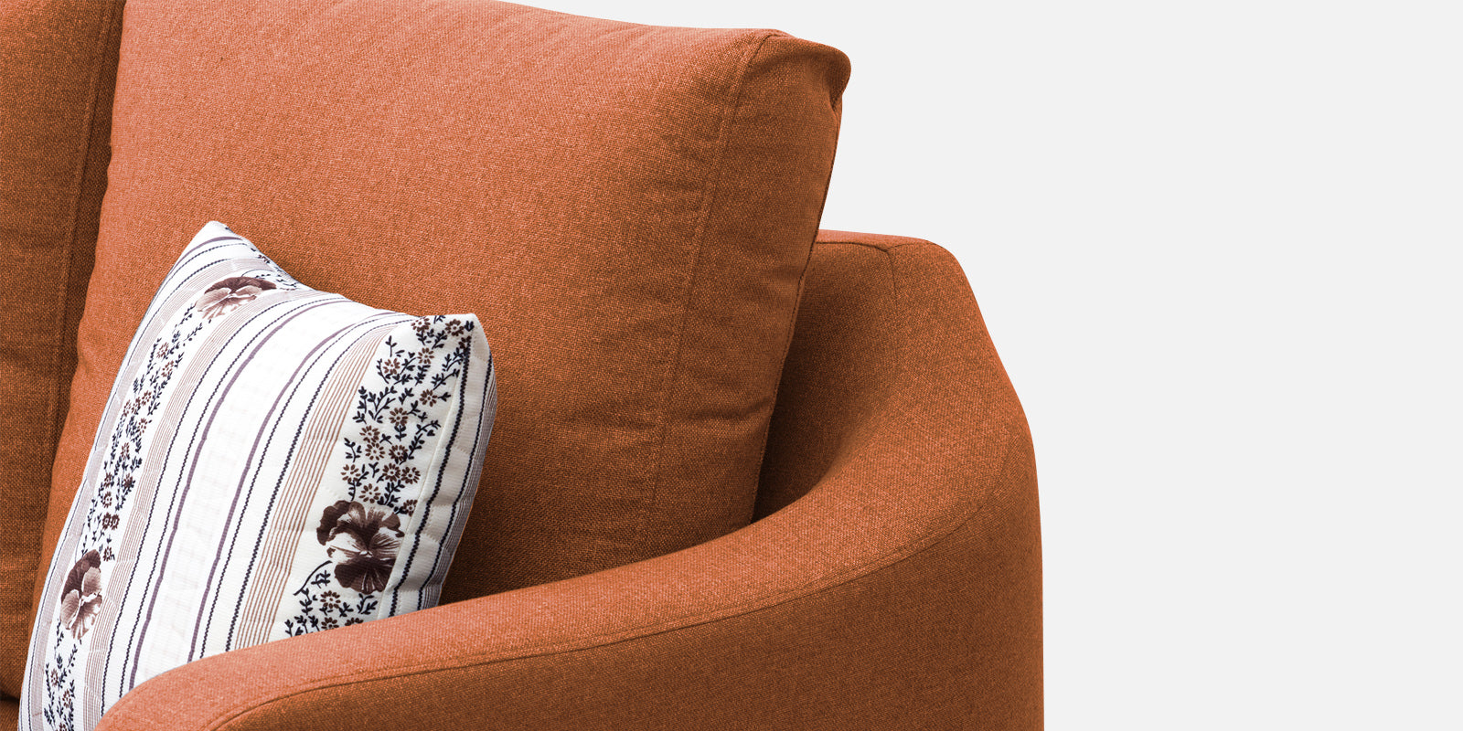 Kevin Fabric 2 Seater Sofa In Vivid Orange Colour