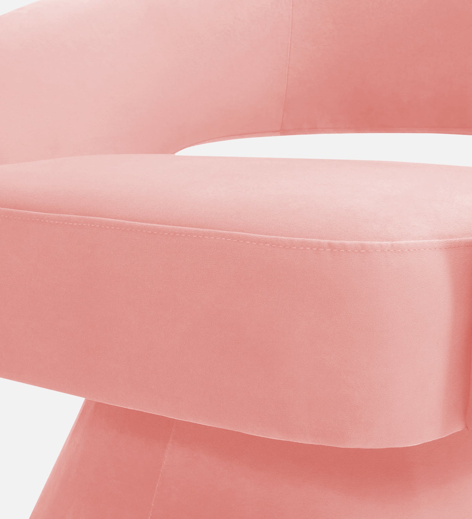Pendra Velvet Swivel Chair In Millennial Pink Colour - Febonic Living