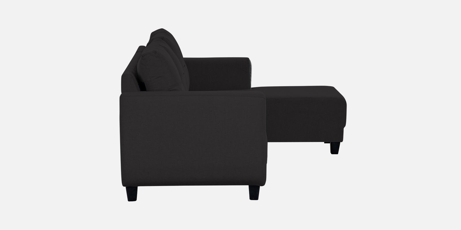 Perry Fabric LHS Sectional Sofa (3+Lounger) In Maba Grey Colour - Febonic Living