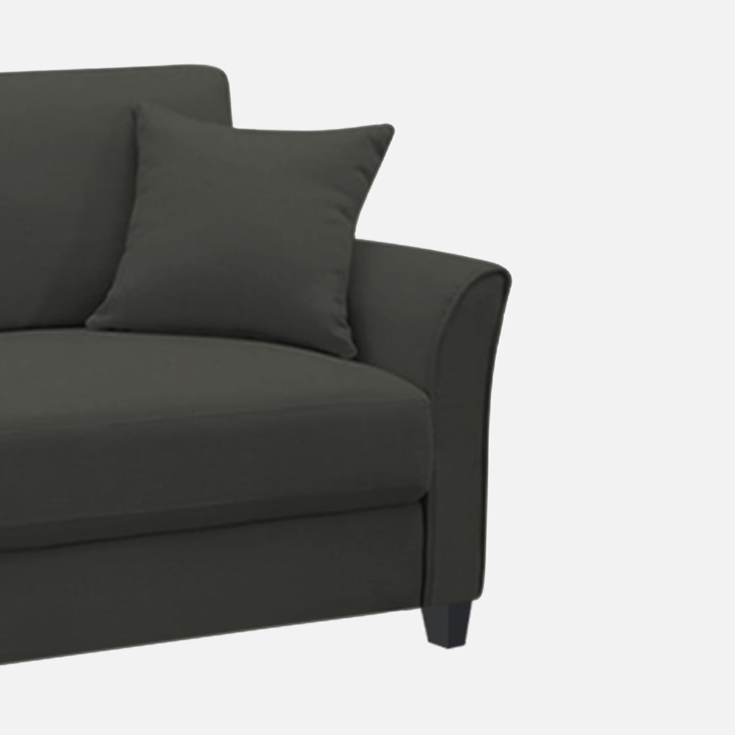 Daroo Velvet 1 Seater Sofa In Hory Grey Colour - Febonic Living