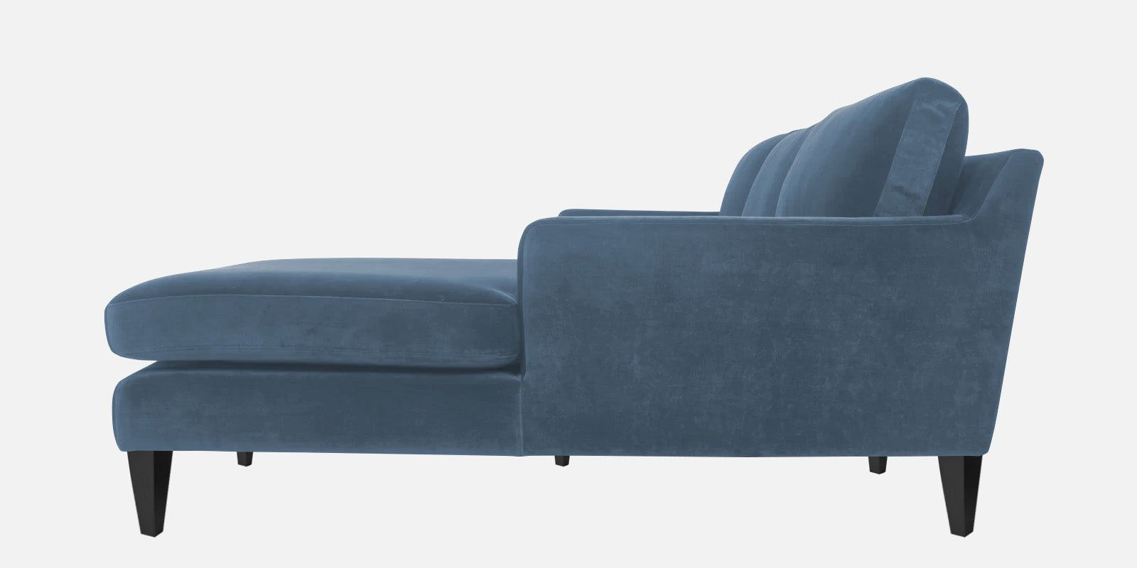 Jones Velvet LHS Sectional Sofa (3+Lounger) In Oxford Blue Colour - Febonic Living