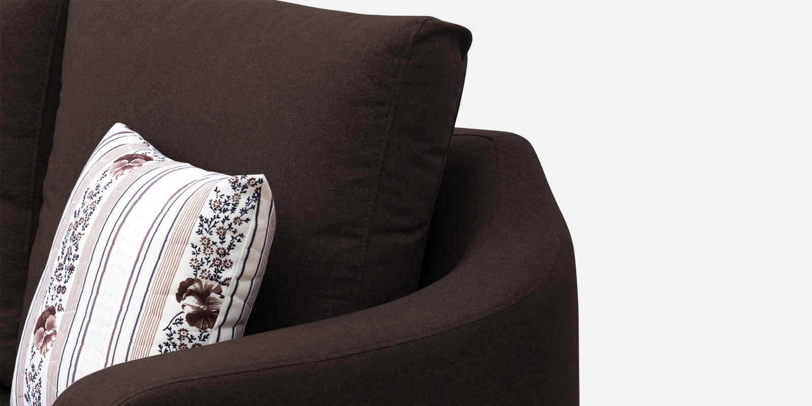 Kevin Fabric 2 Seater Sofa In Coffee Brown Colour - Febonic Living