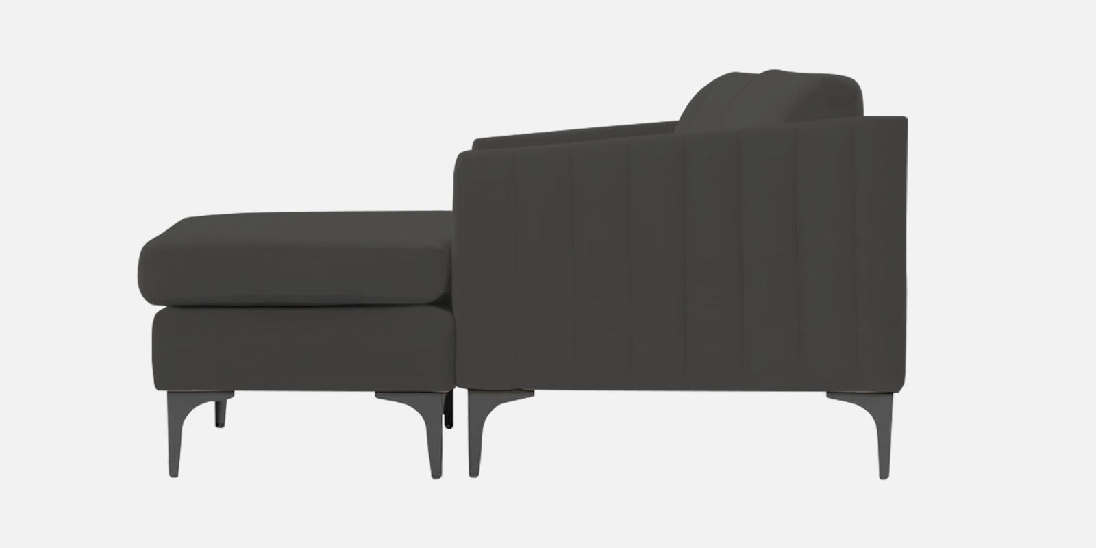Haru Fabric RHS Sectional Sofa (2+Lounger) In Hory Grey Colour - Febonic Living