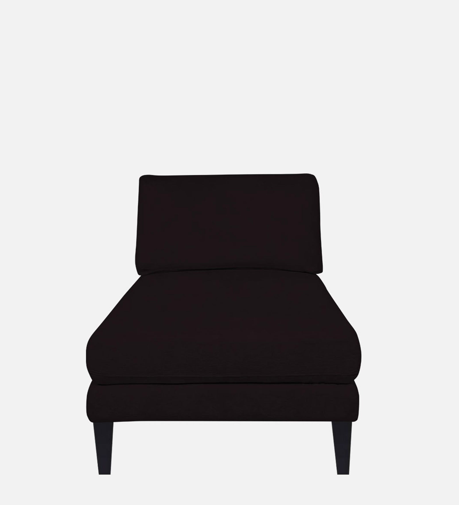 Nadia Fabric Armless Chaise Lounger In Cara Brown Colour - Febonic Living